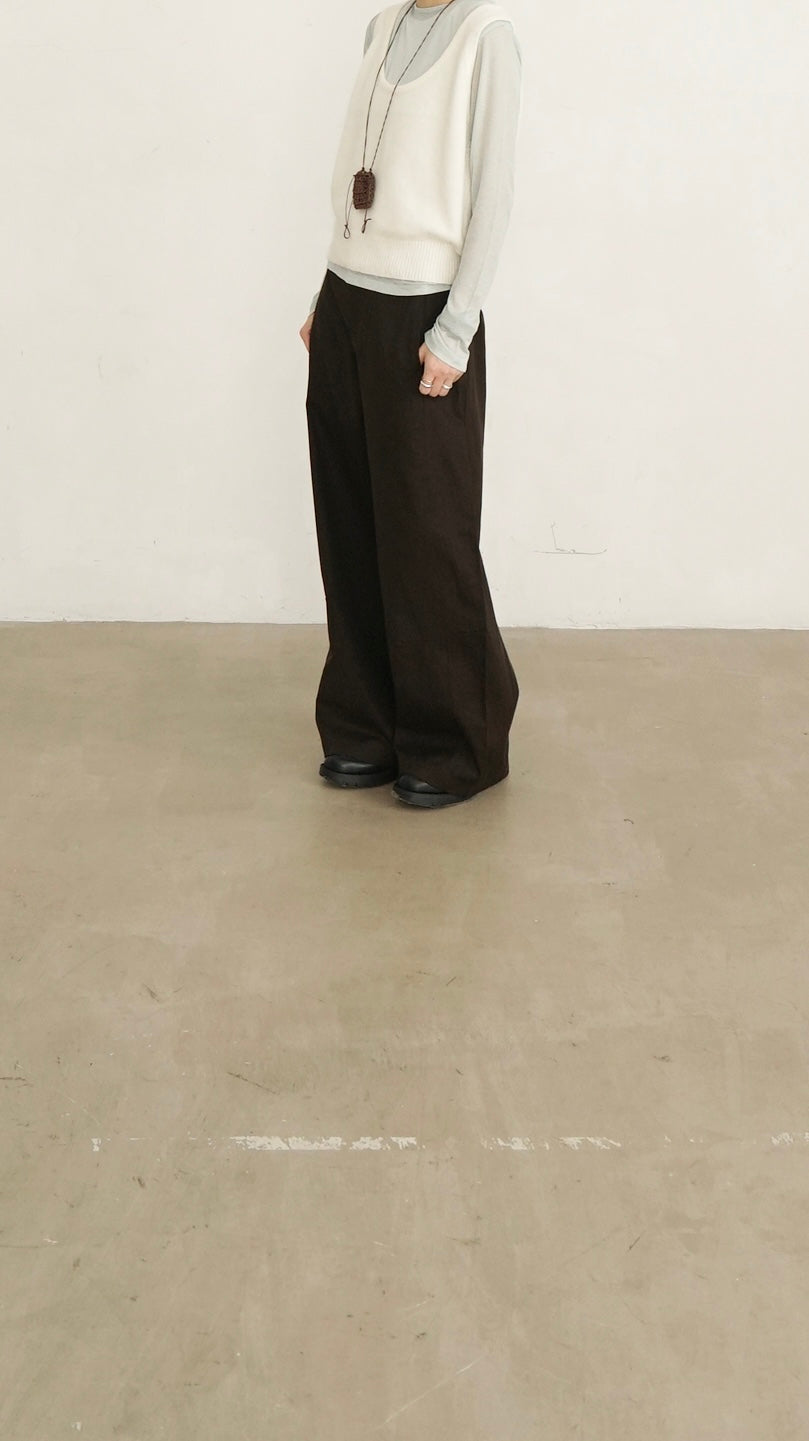 sculpted cocoon pants in brown (pre-order) （✨FPS PAYMENT)