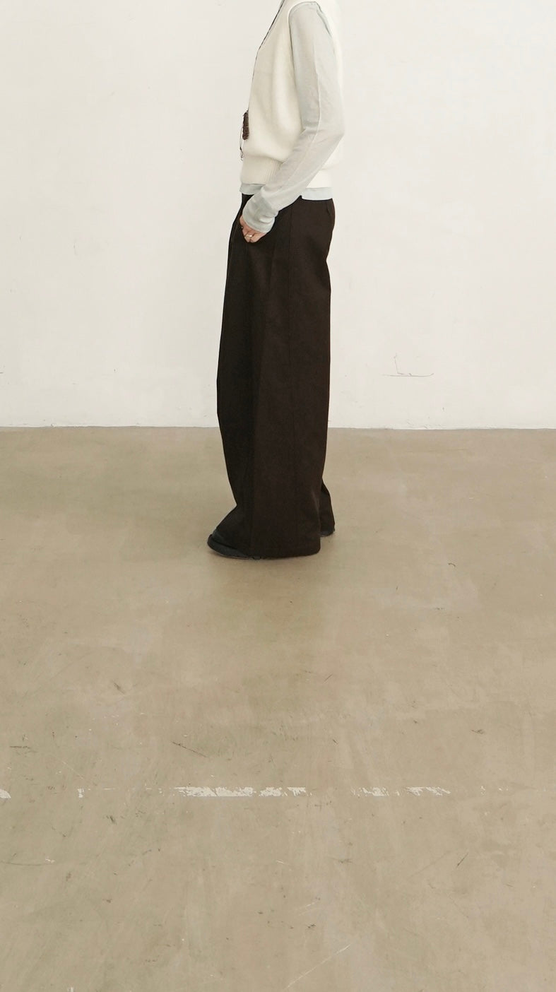 sculpted cocoon pants in brown (pre-order) （✨FPS PAYMENT)