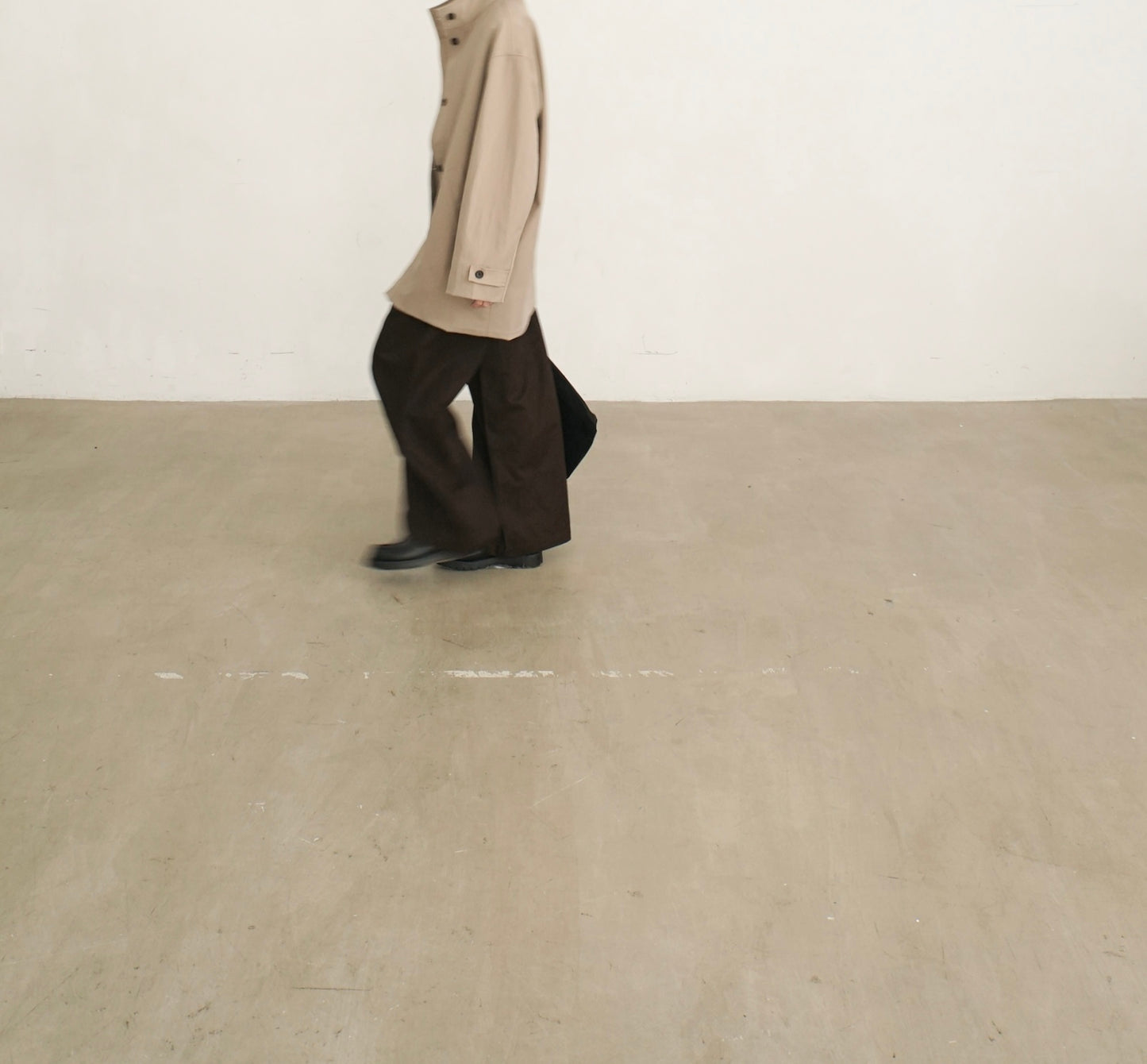 tailored collar coat in beige (pre-order)