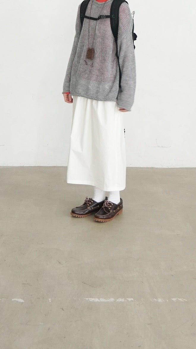 sheer edge knitwear in grey (pre-order)