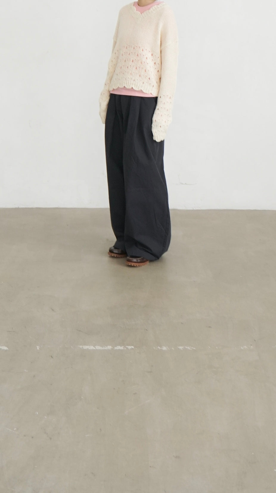 cocoon pleat trousers in charcoal (pre-order)