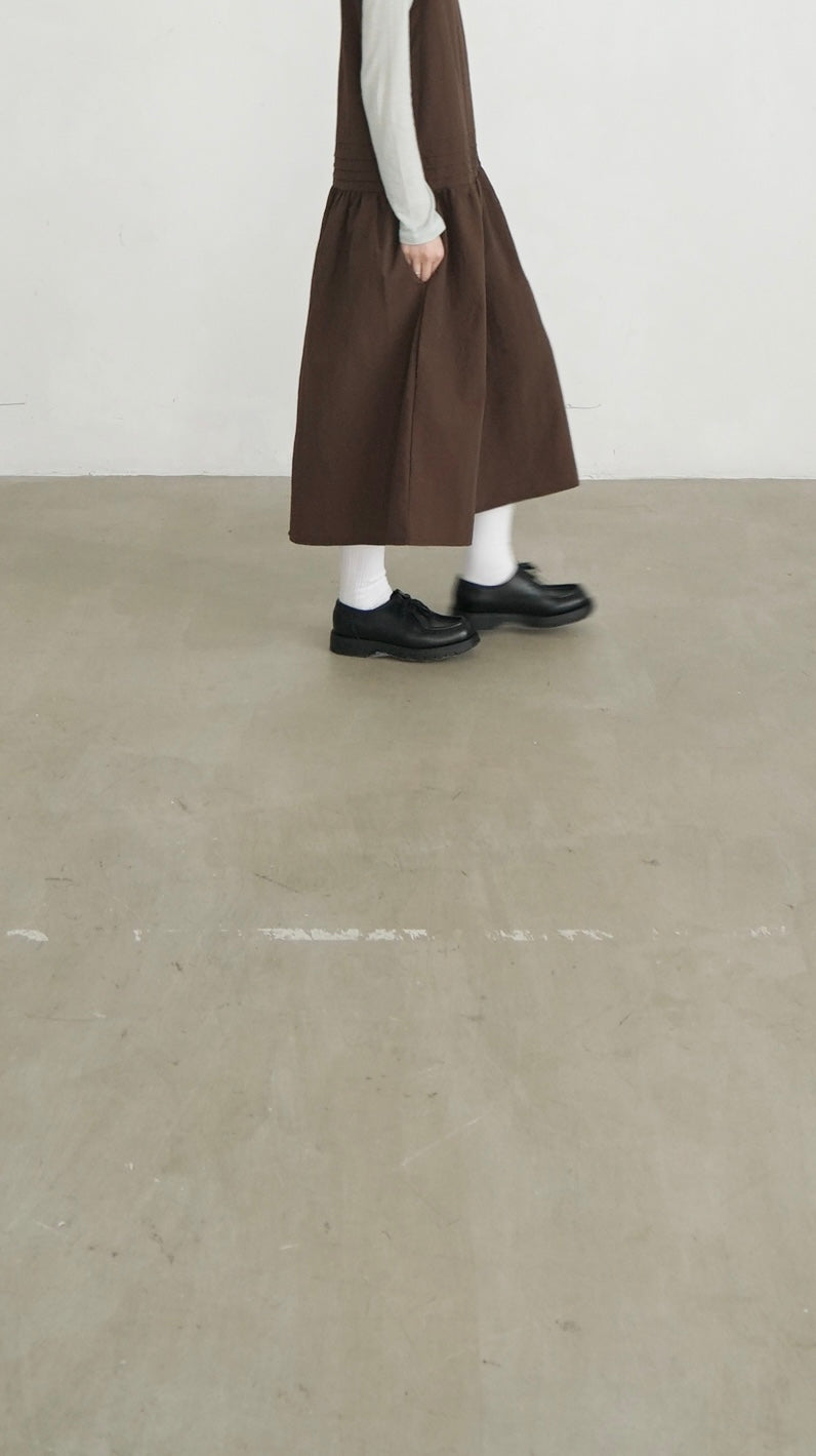 pleatlow dress in brown ( pre-order )
