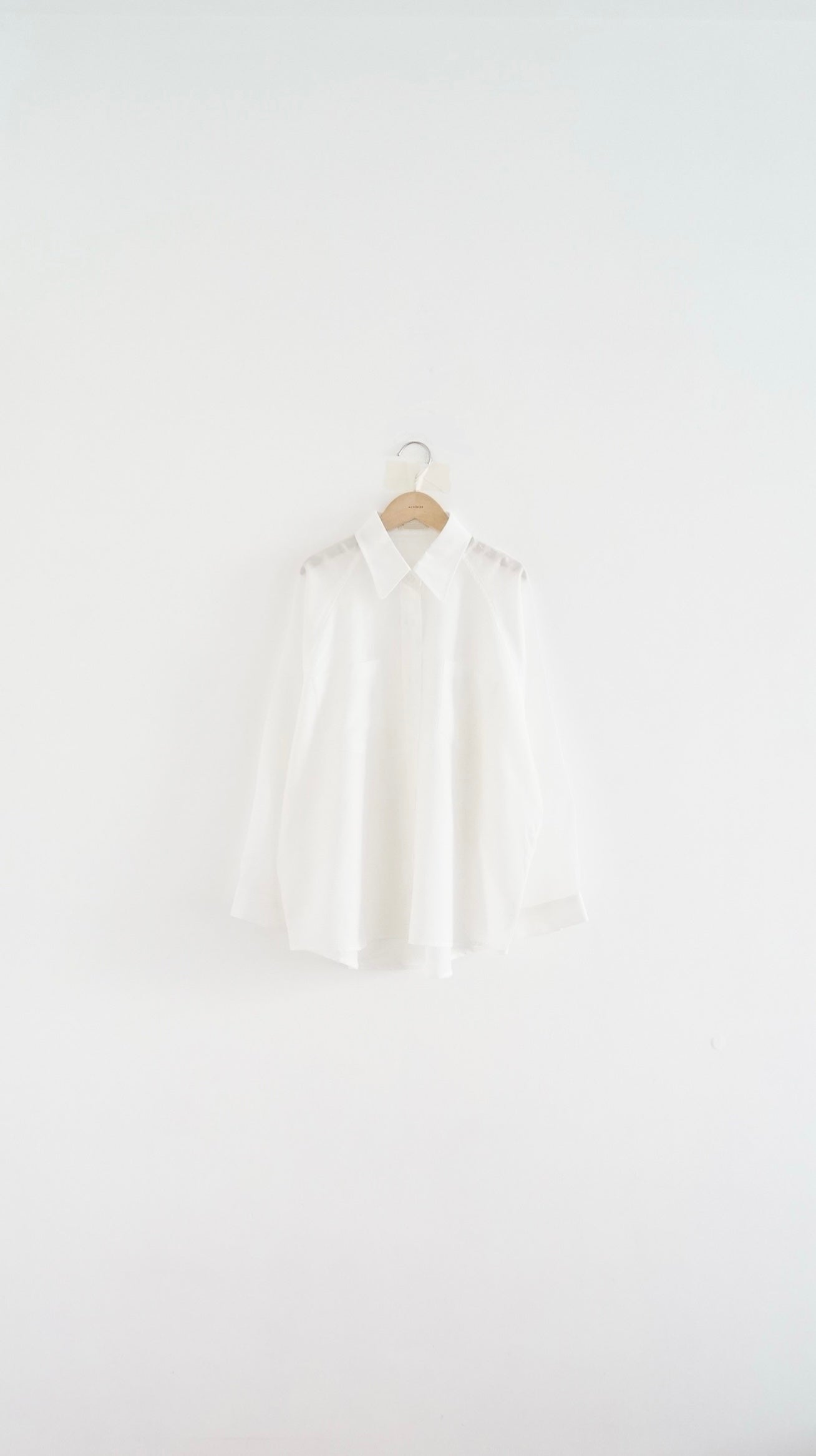 drape shirt jacket in white (pre-order)