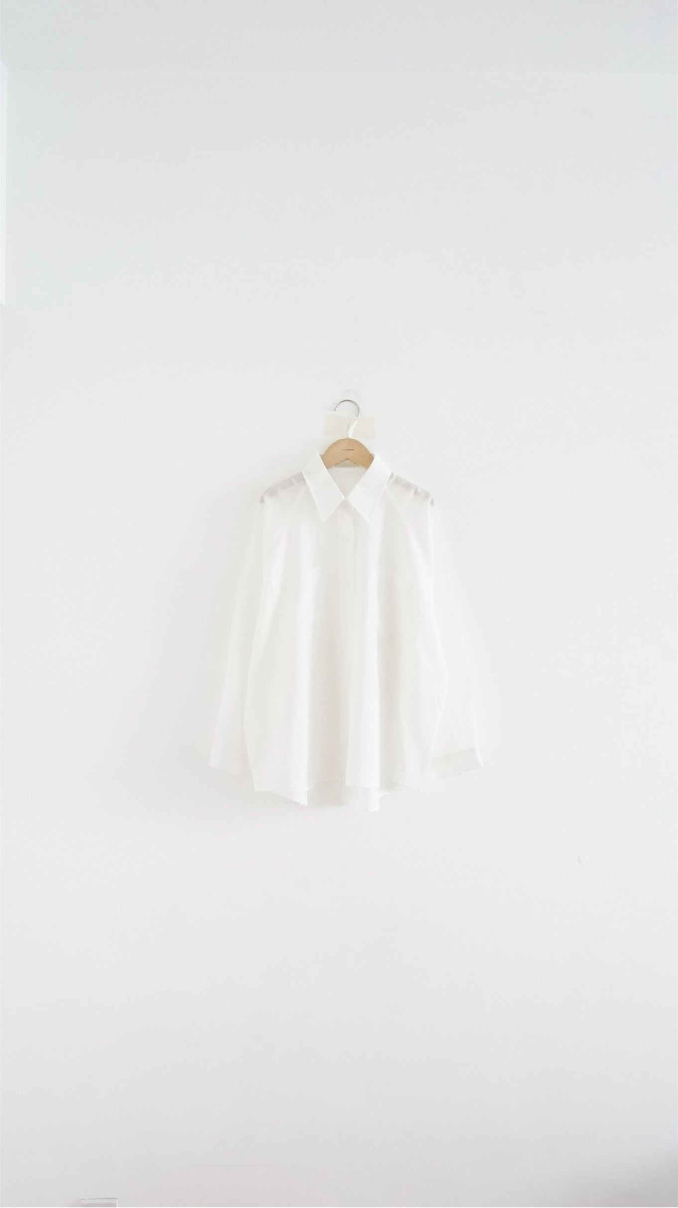 drape shirt jacket in white (pre-order)