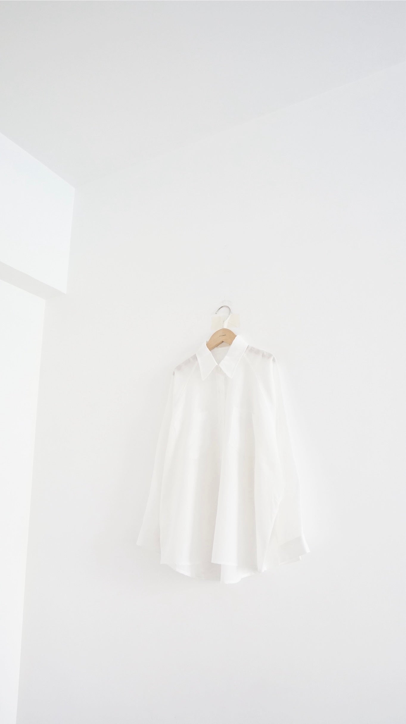 drape shirt jacket in white (pre-order)