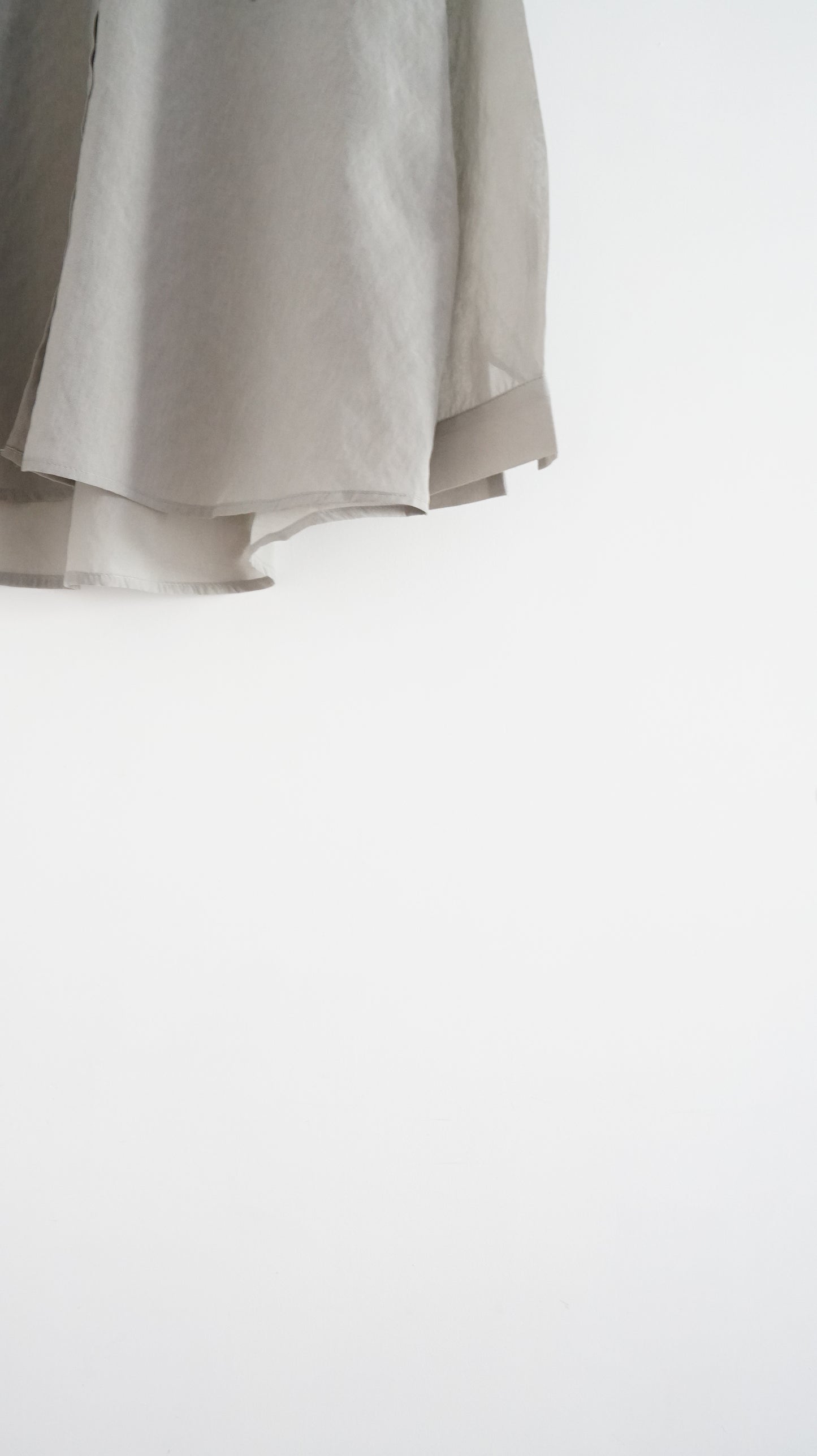 drape shirt jacket in taupe grey (pre-order)