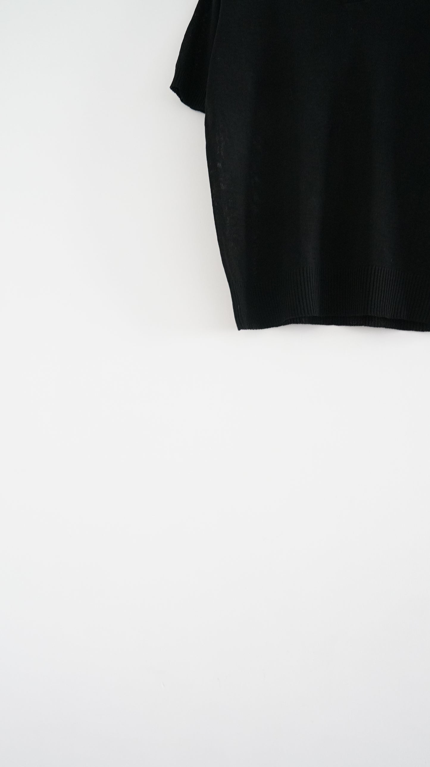 sheer v-neck shirt in black (pre-order)