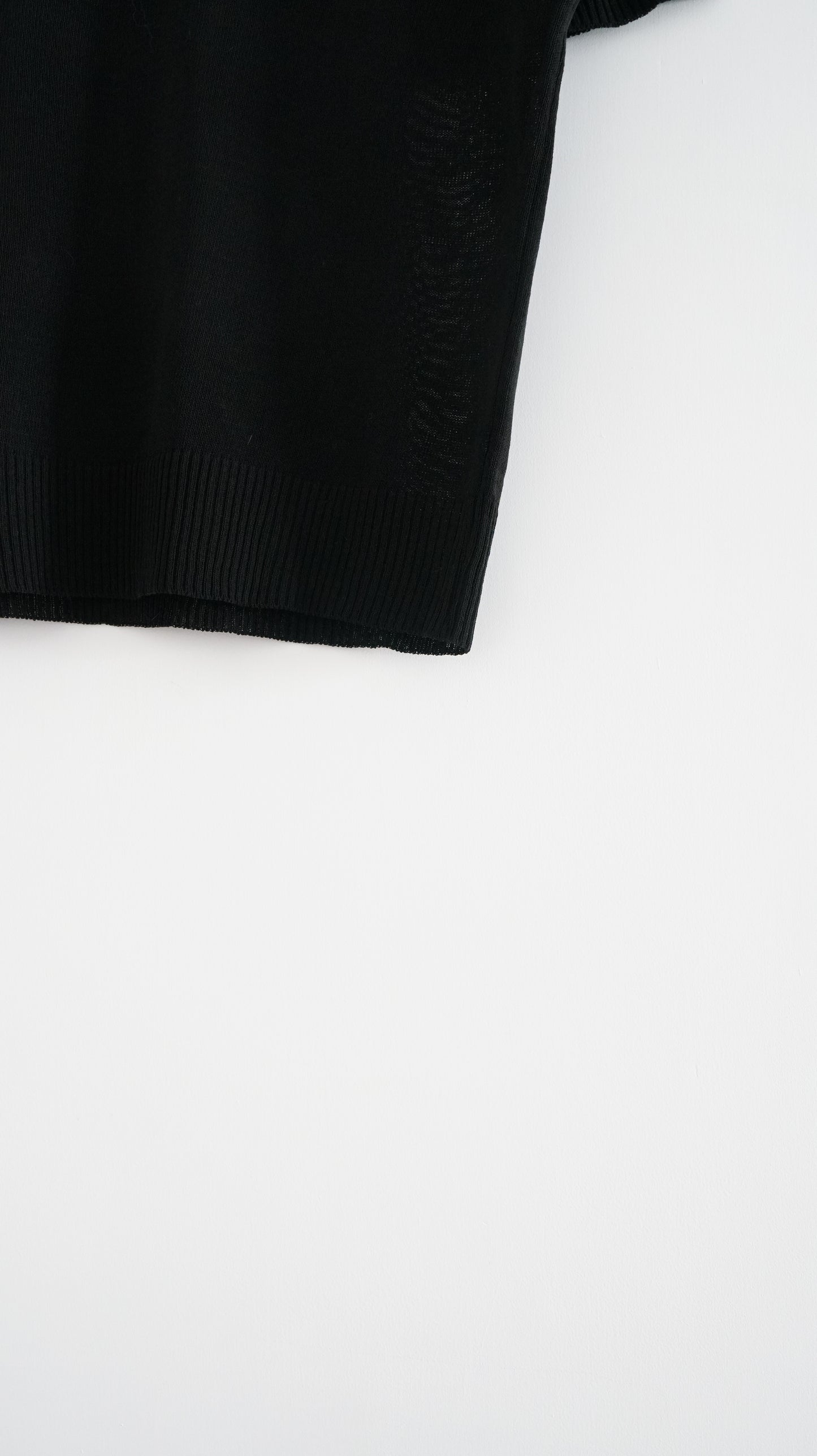 sheer v-neck shirt in black (pre-order)