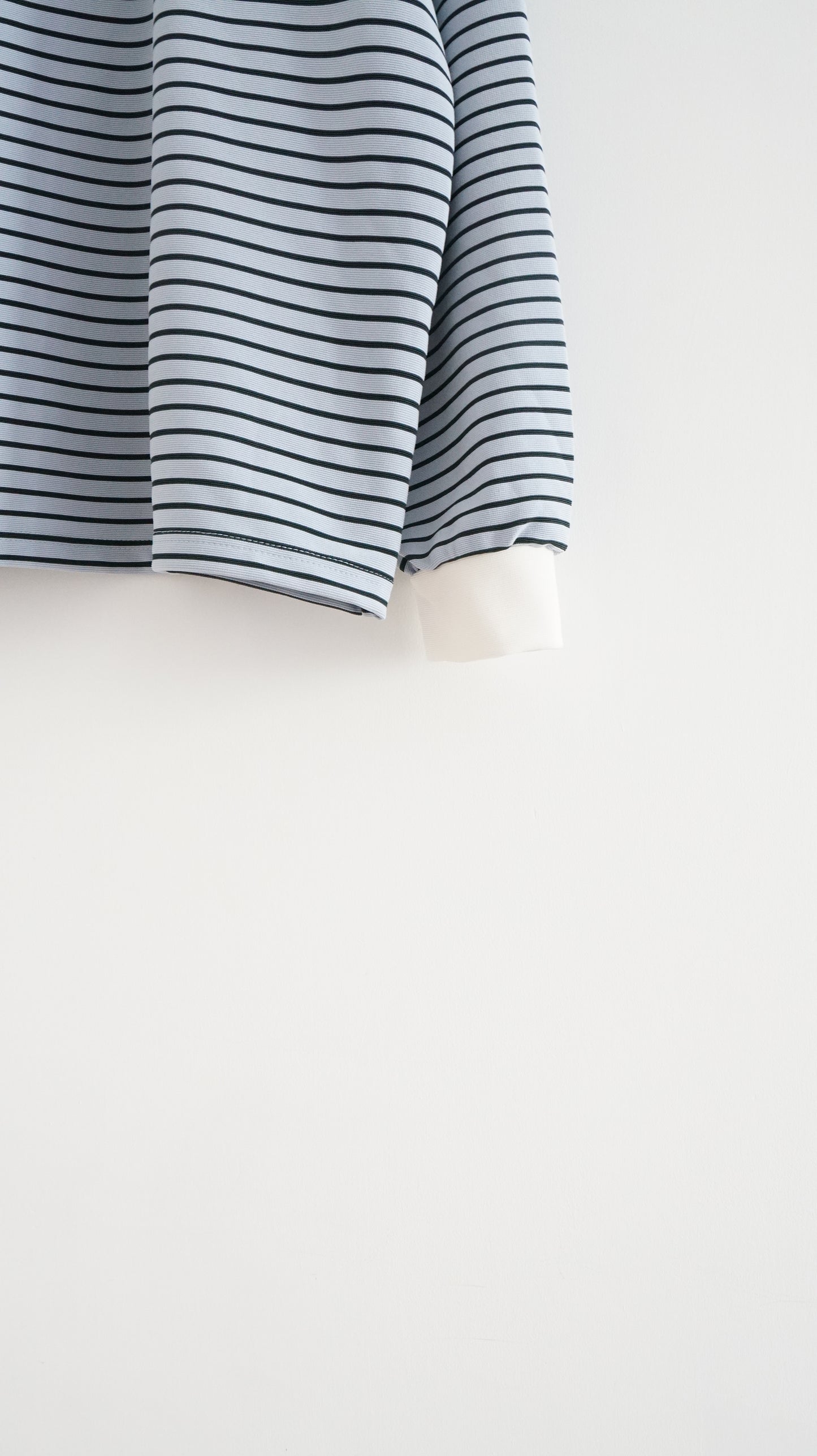 casual stripe polo tee in baby-blue (pre-order)