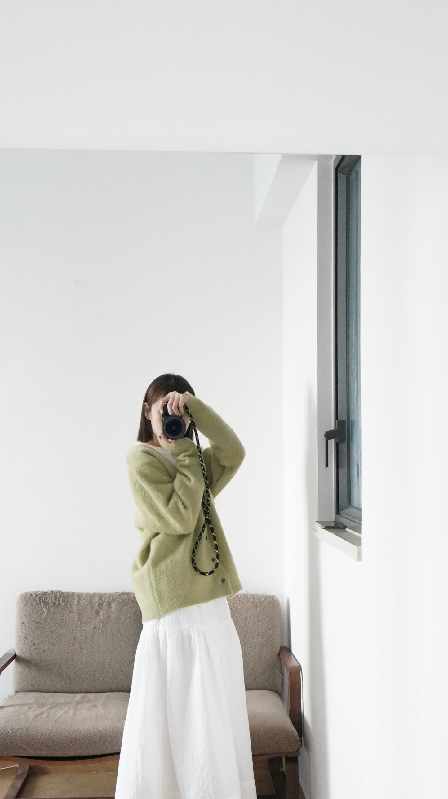 classical cardigan in lime (pre-order)