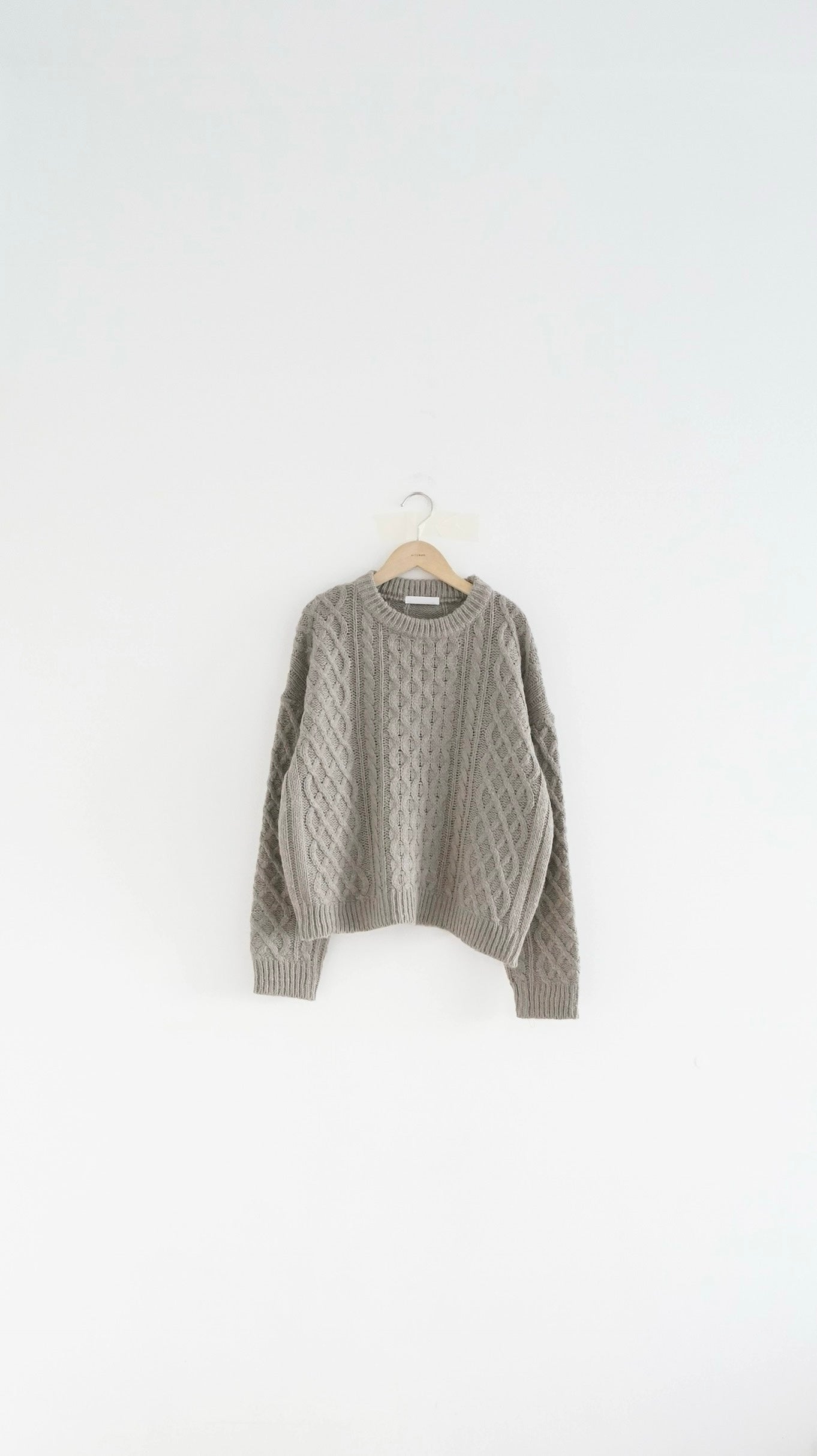 argyle texture sweater in grey (pre-order)