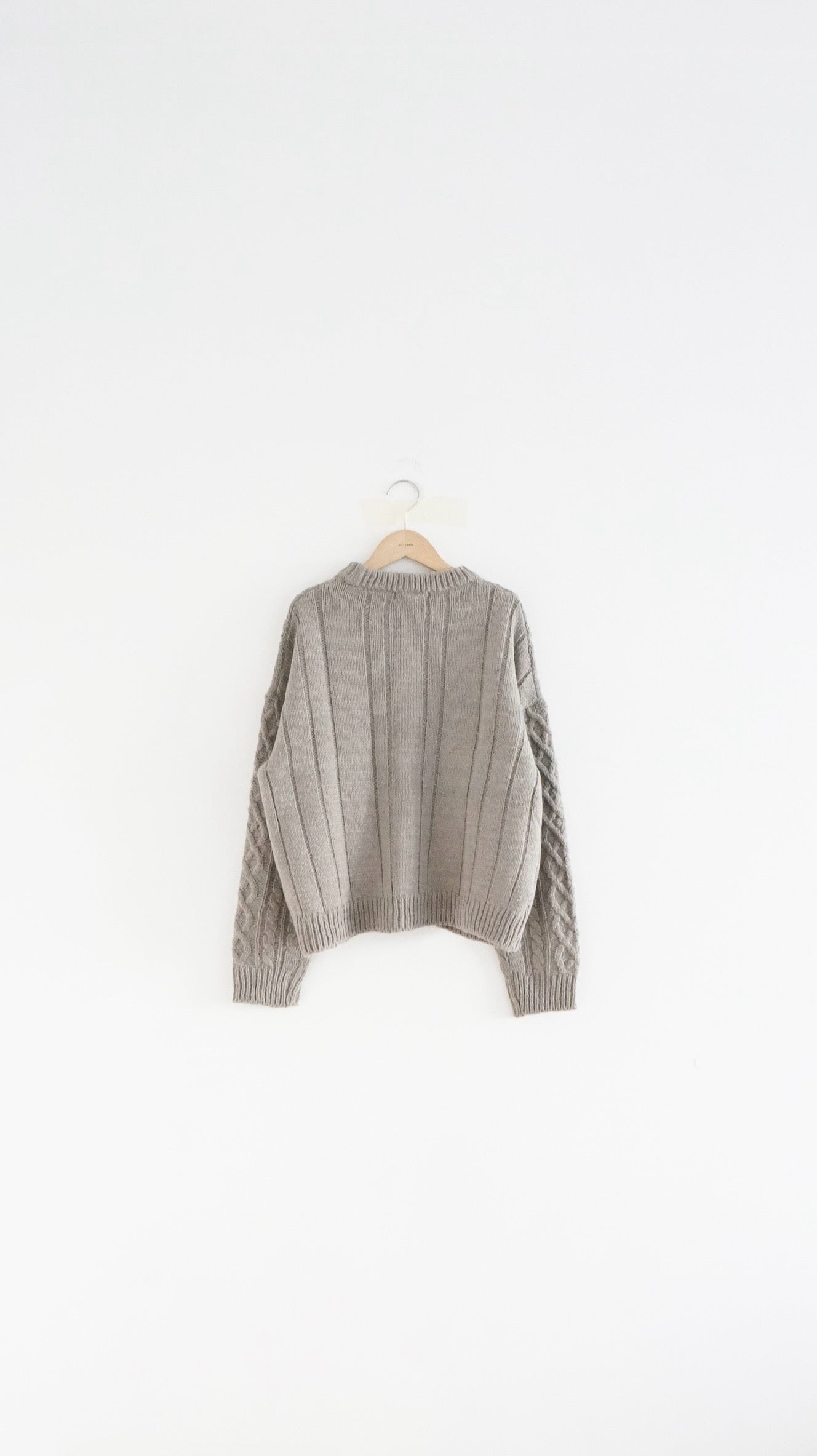argyle texture sweater in grey (pre-order)