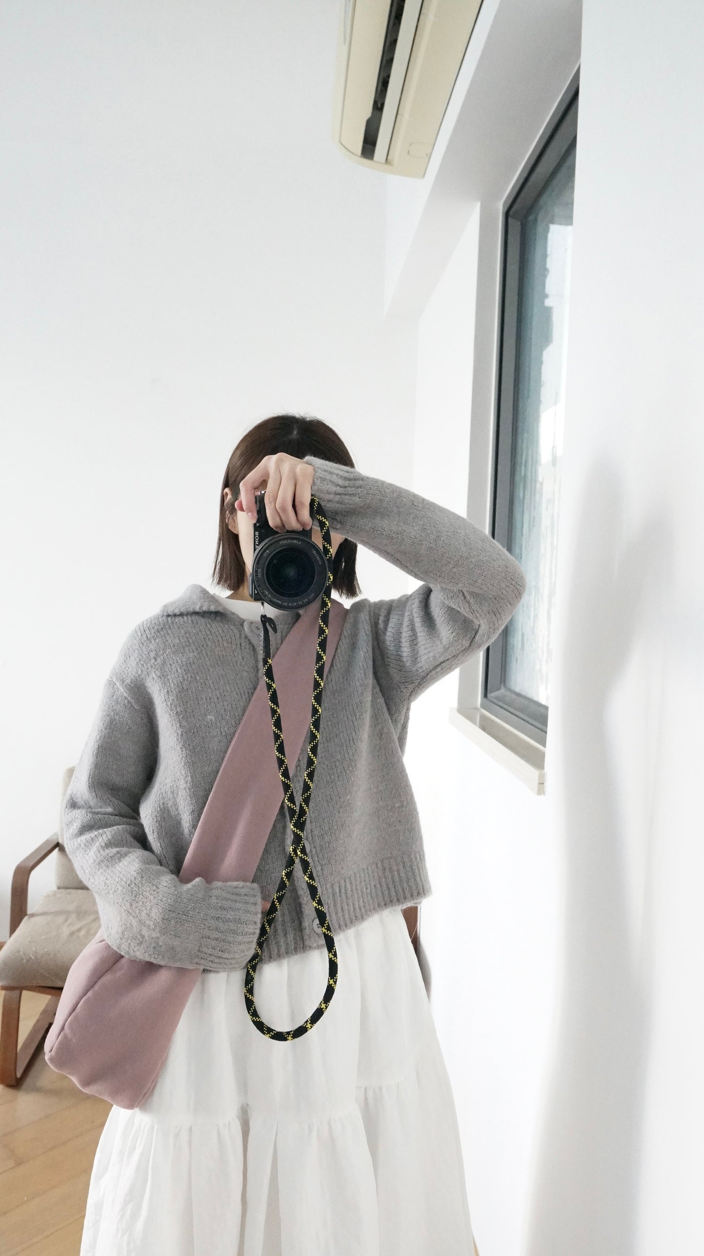 knitted shirt jacket in grey (pre-order)
