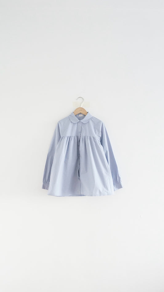 pleated collar shirt in baby-blue (pre-order)