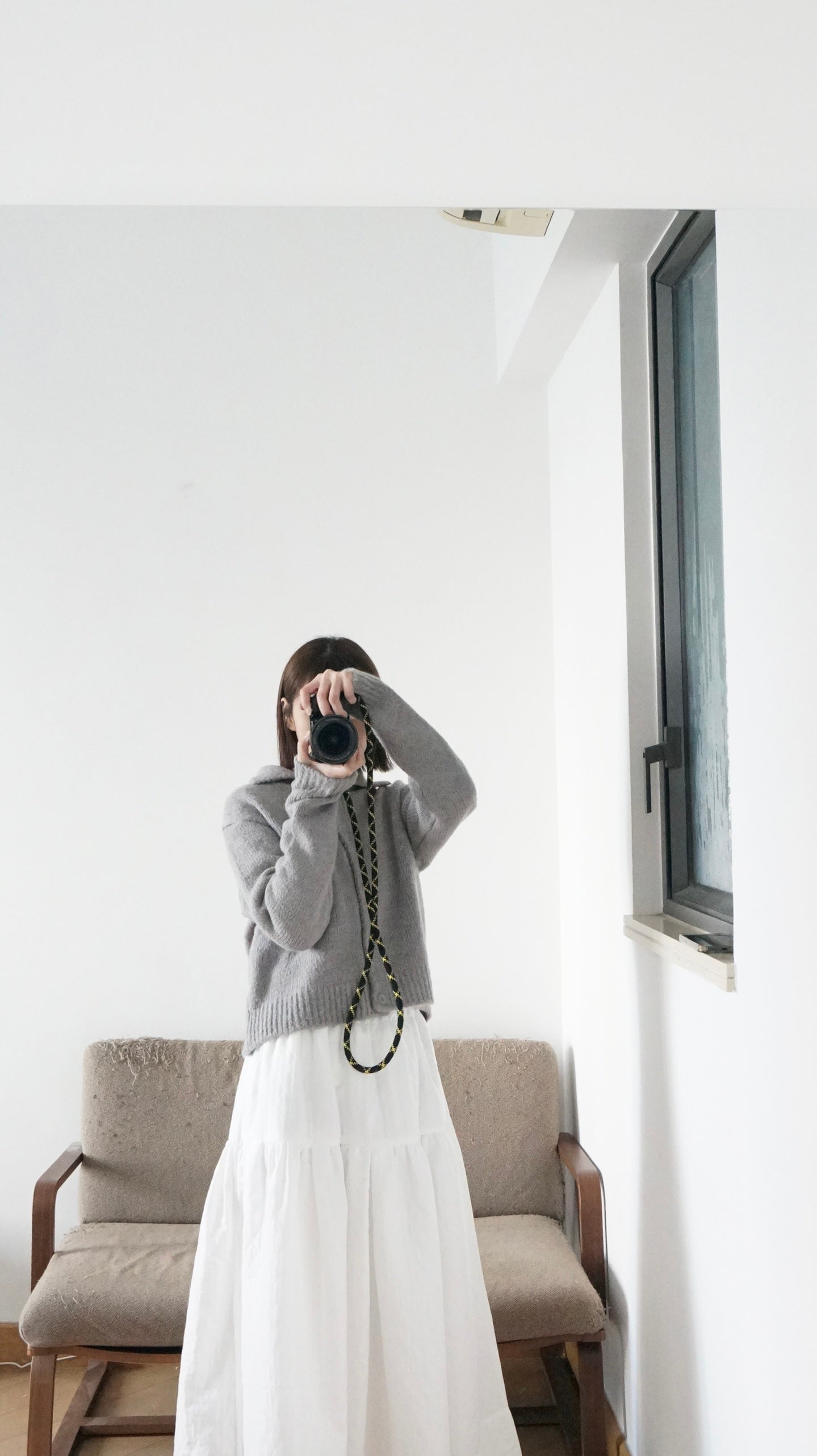 knitted shirt jacket in grey (pre-order)