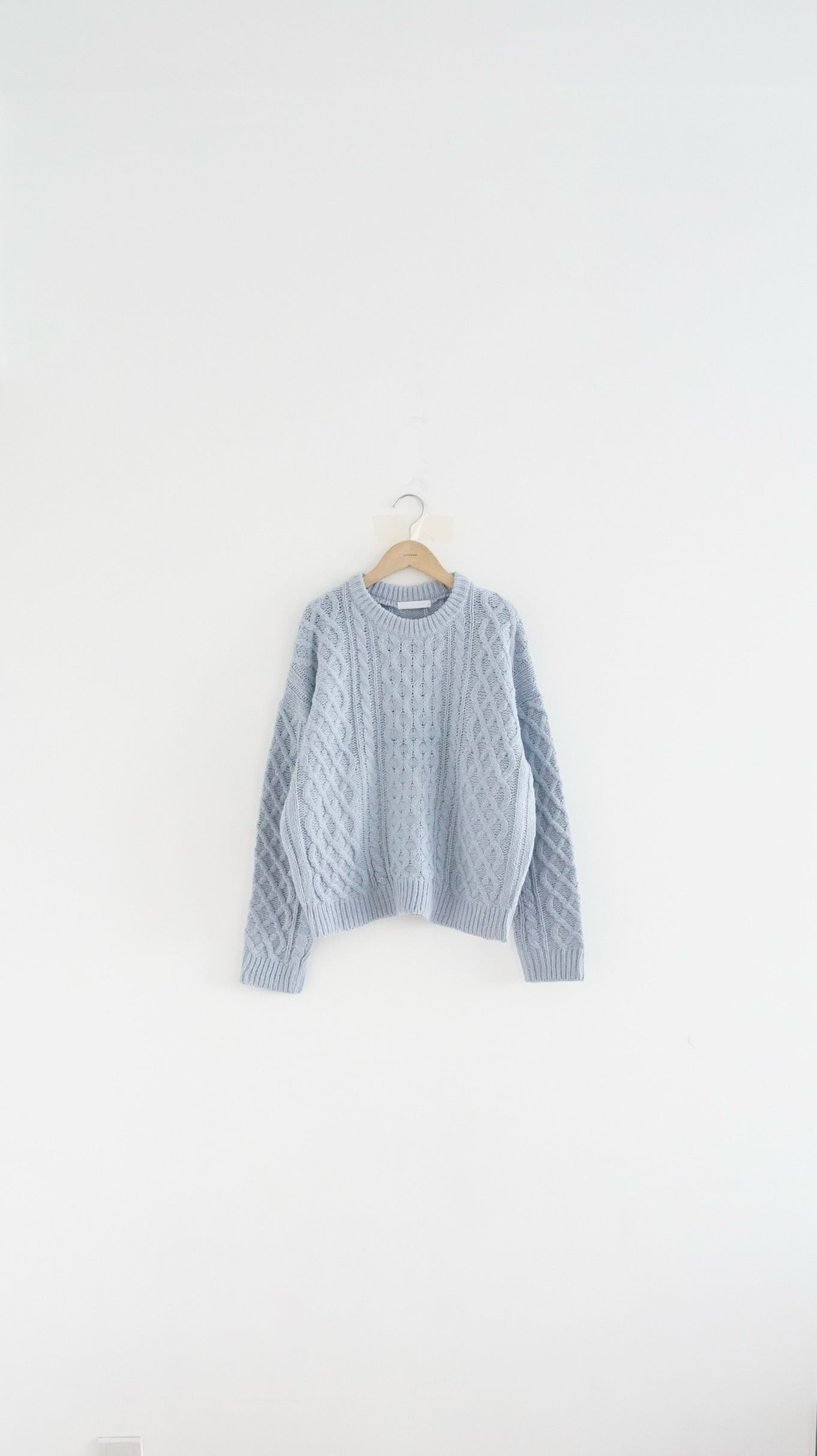 argyle texture sweater in baby-blue (pre-order)