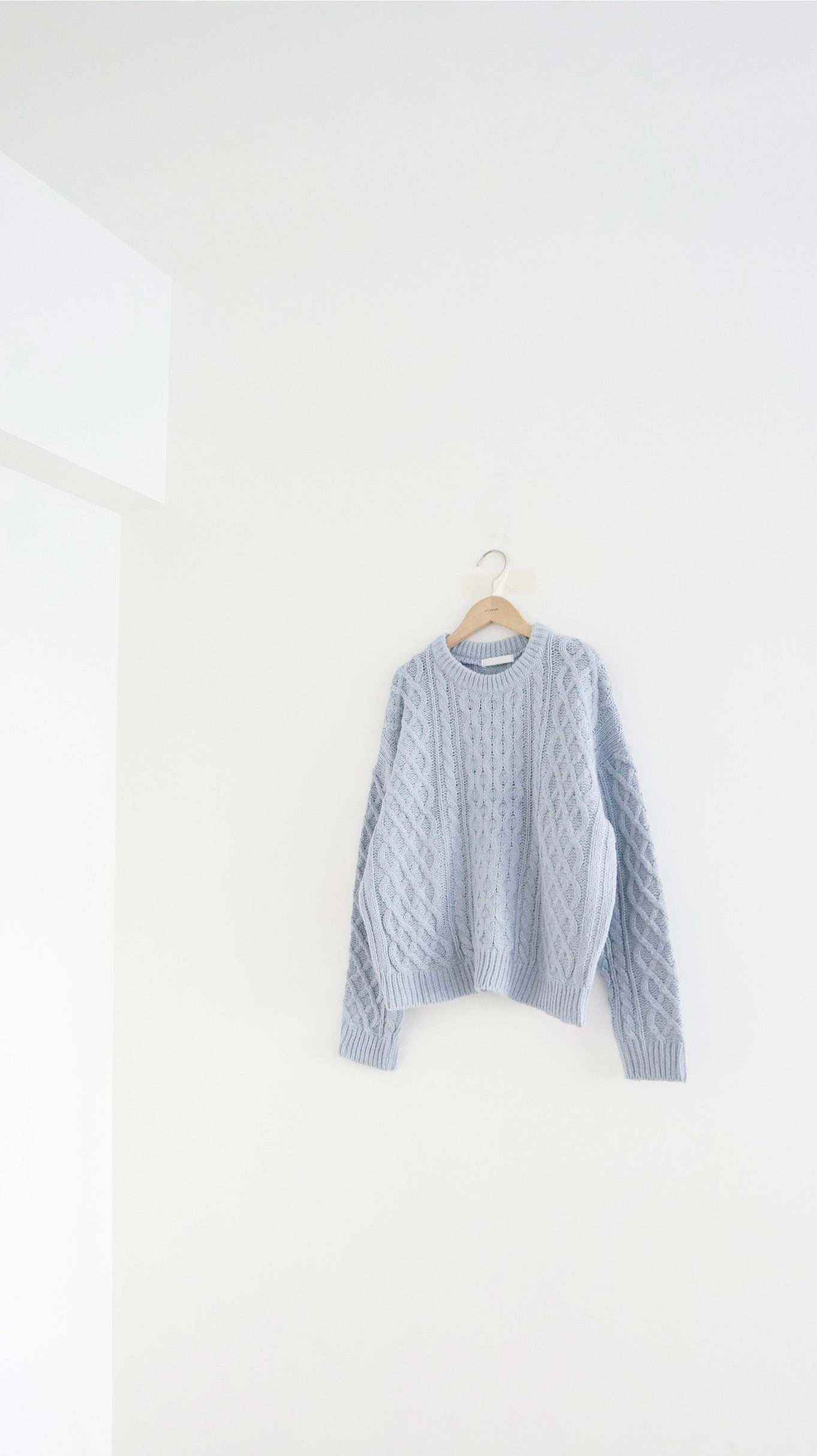 argyle texture sweater in baby-blue (pre-order)