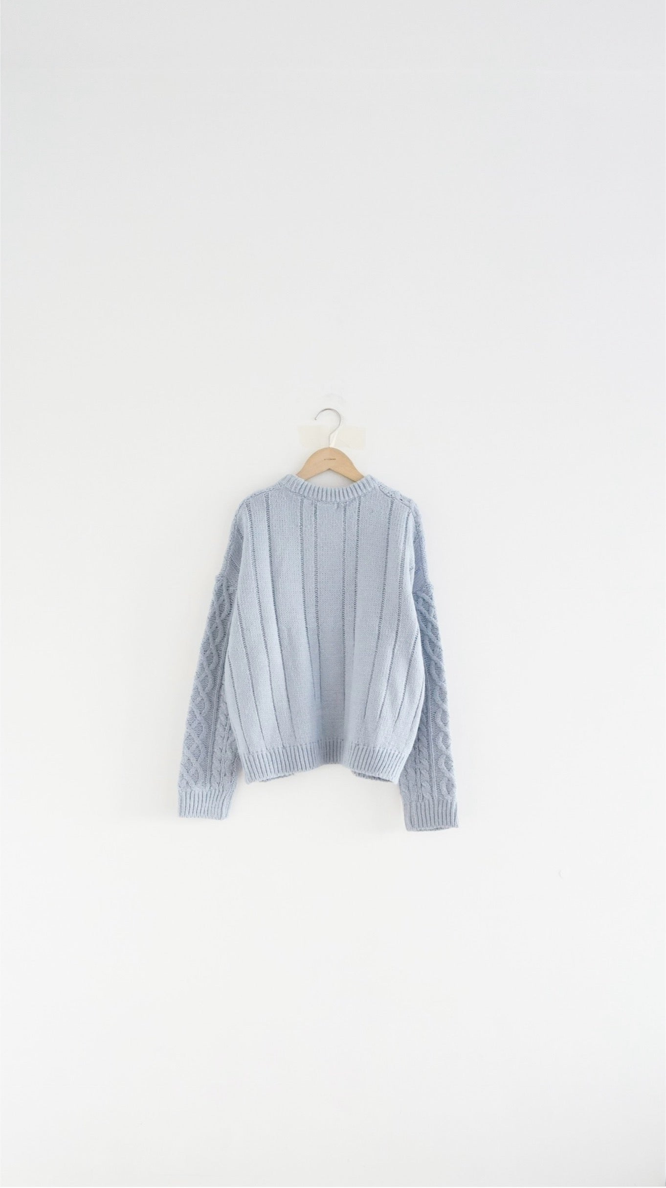 argyle texture sweater in baby-blue (pre-order)