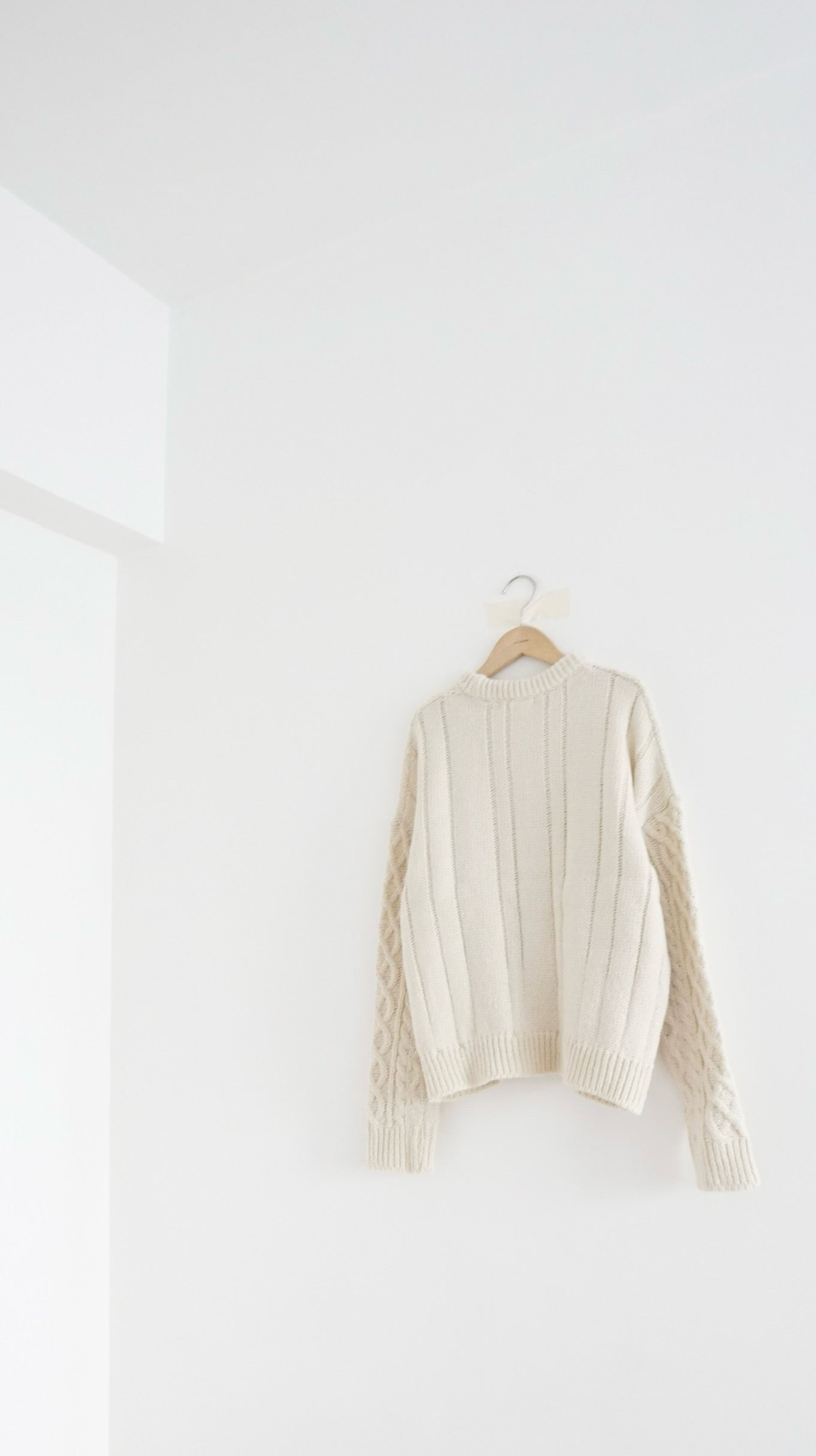 argyle texture sweater in ivory (pre-order)