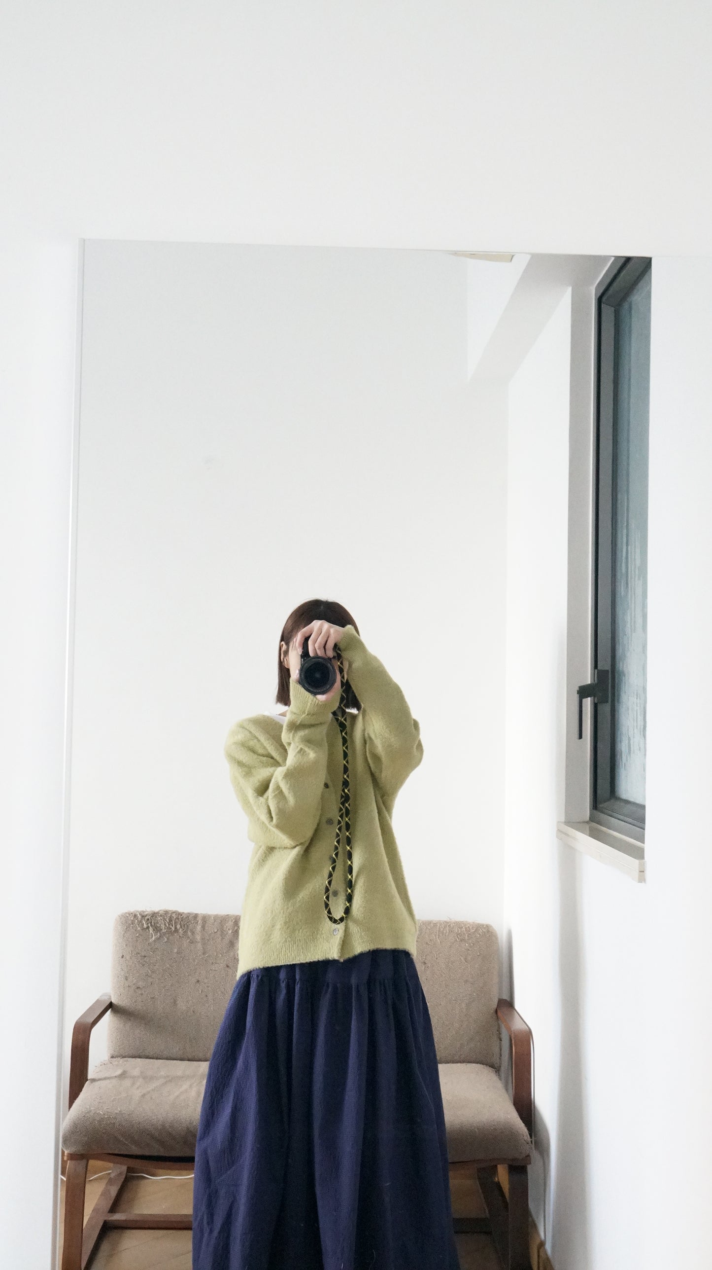 classical cardigan in lime (pre-order)