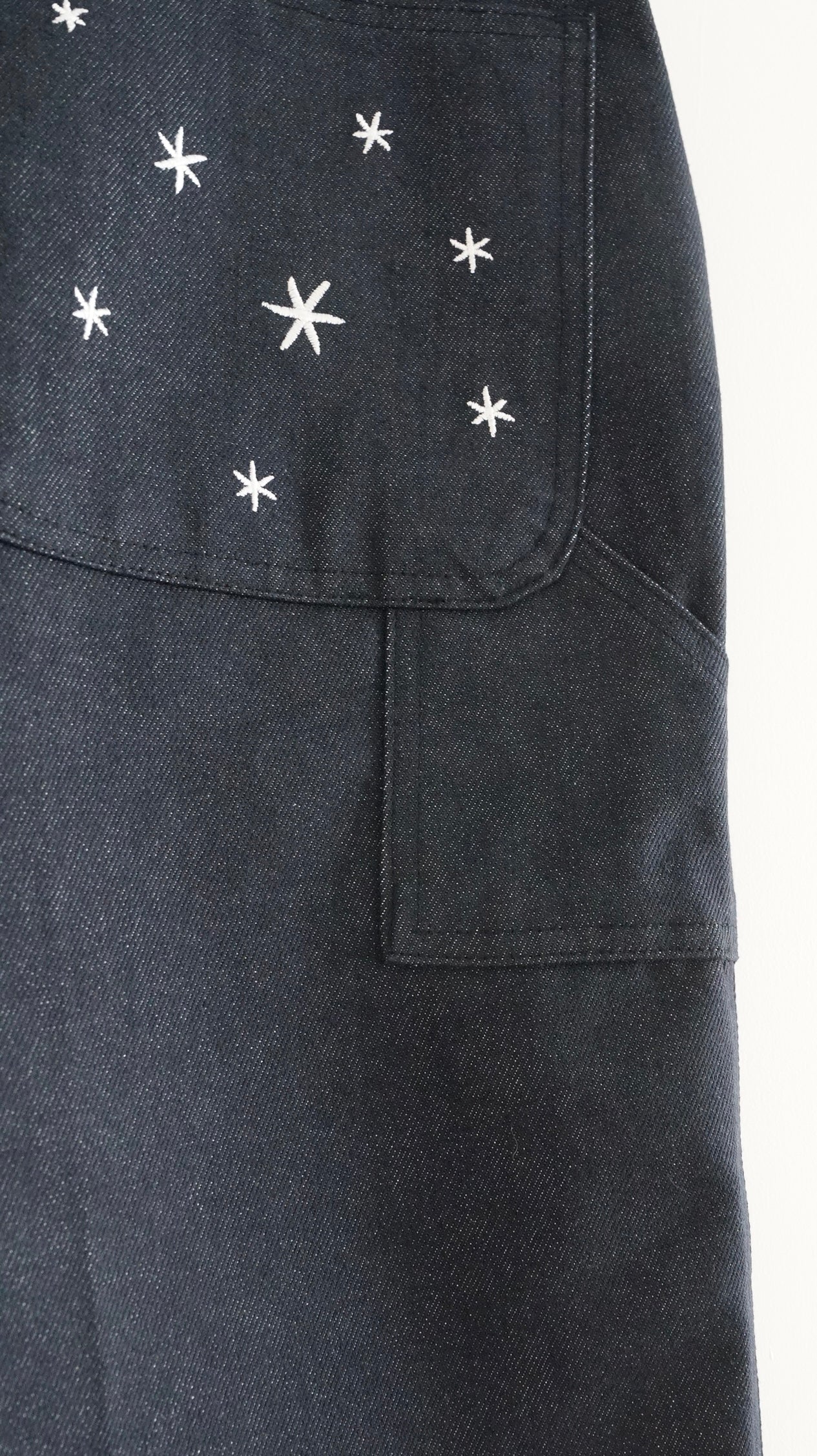 star stitch denim pants in denim