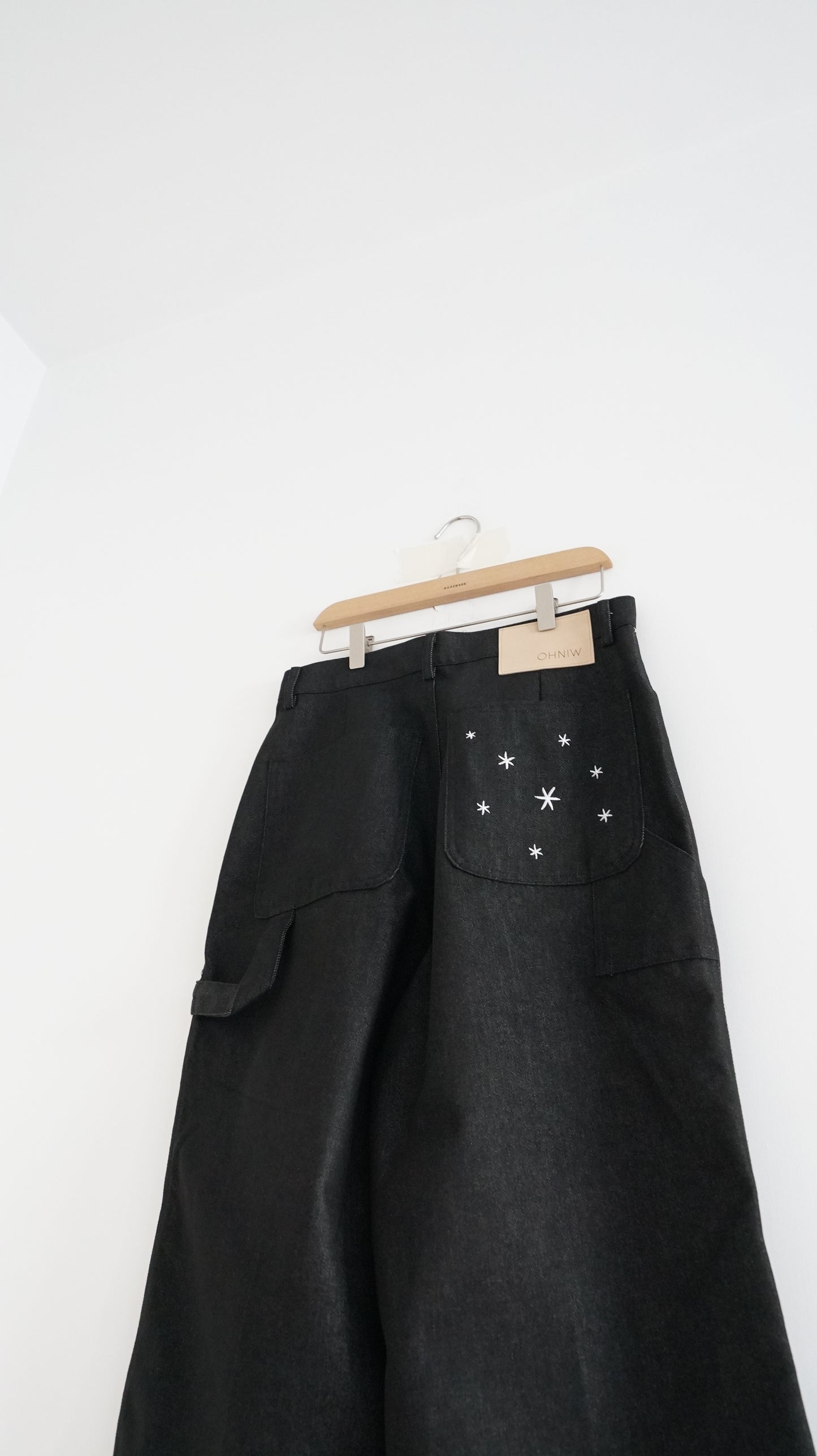 star stitch denim pants in black (pre-order)