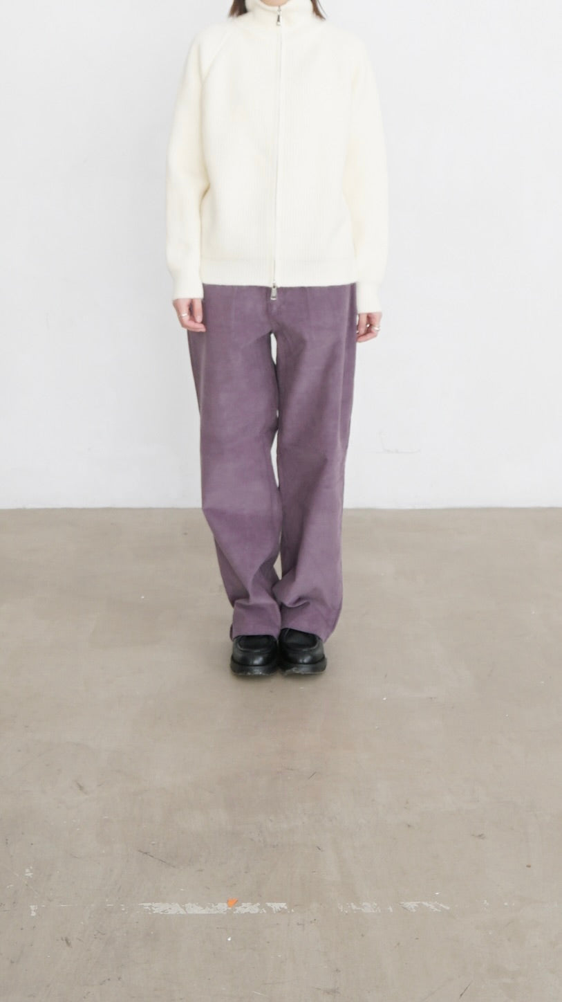 tess fine corduroy trousers in pink lavender