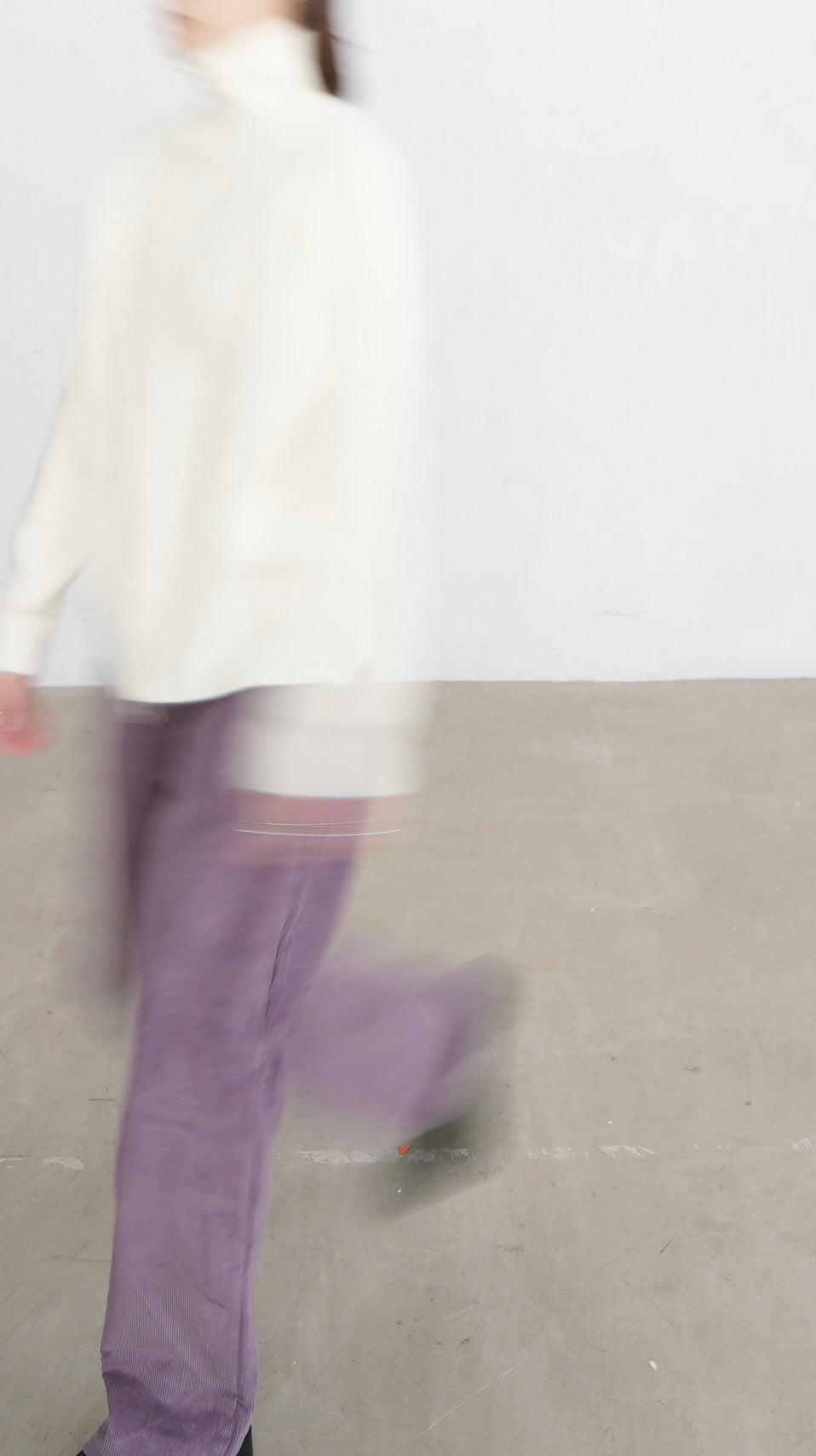 tess fine corduroy trousers in pink lavender