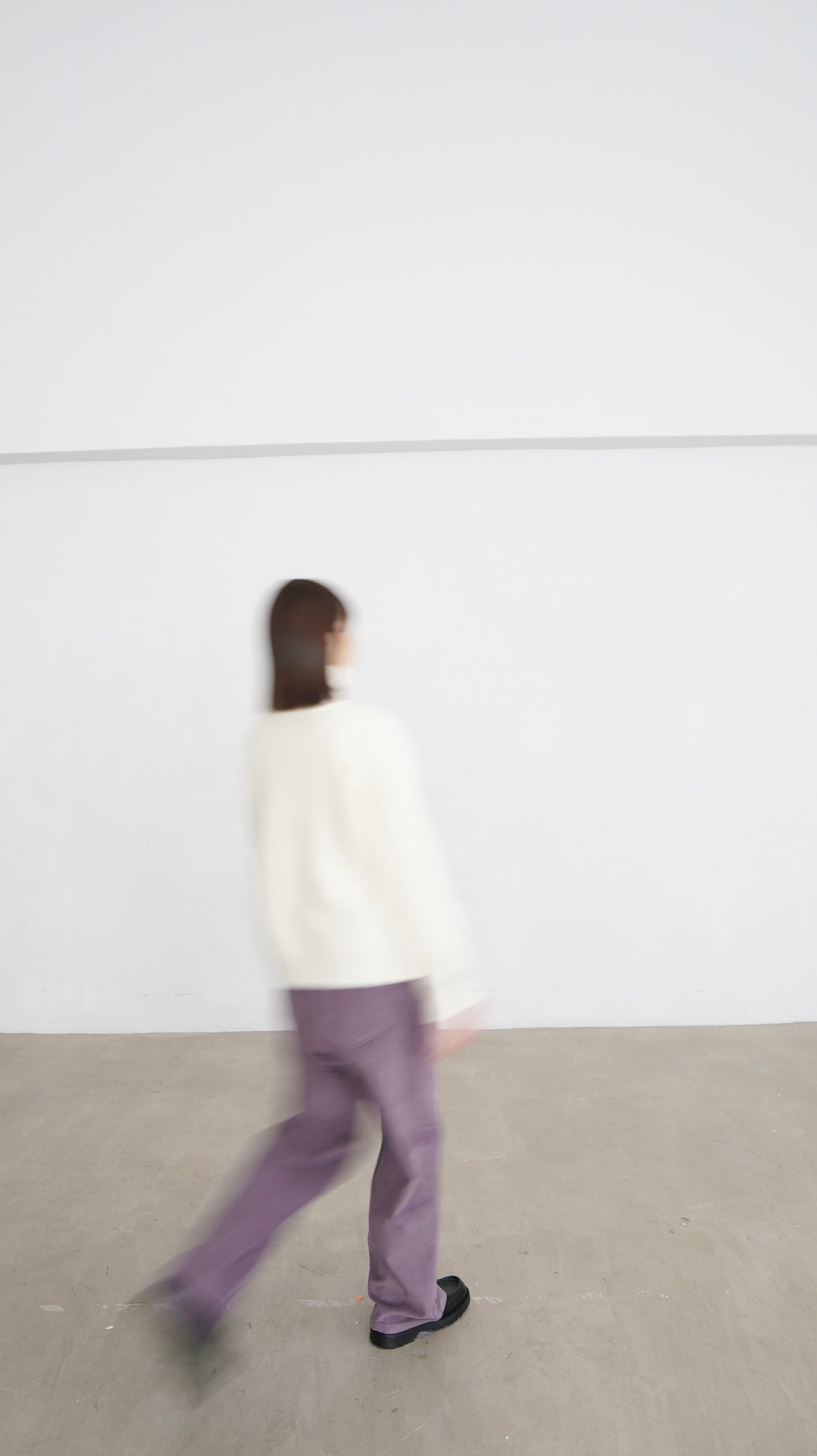 tess fine corduroy trousers in pink lavender