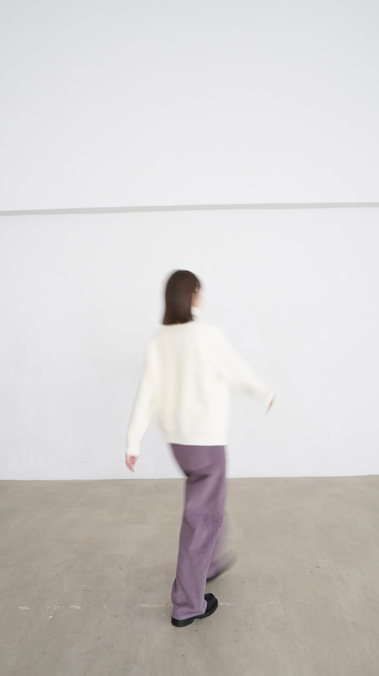 tess fine corduroy trousers in pink lavender