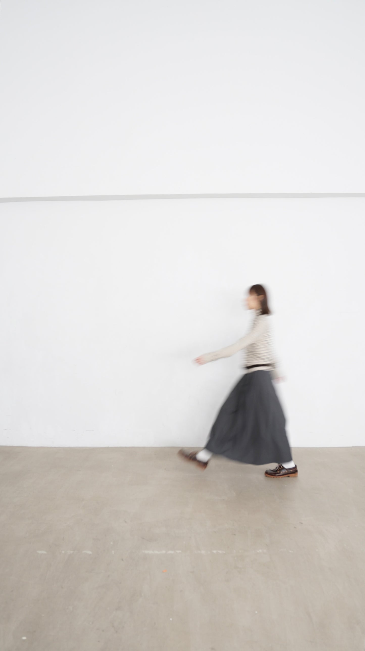 structured skirt-pants in charcoal (pre-order)