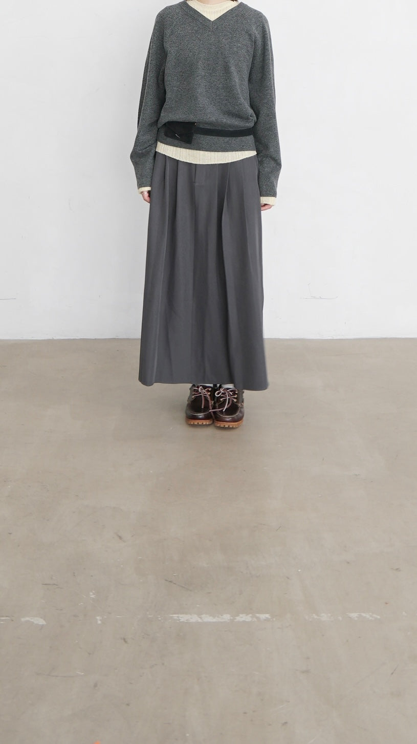 structured skirt-pants in charcoal (pre-order)
