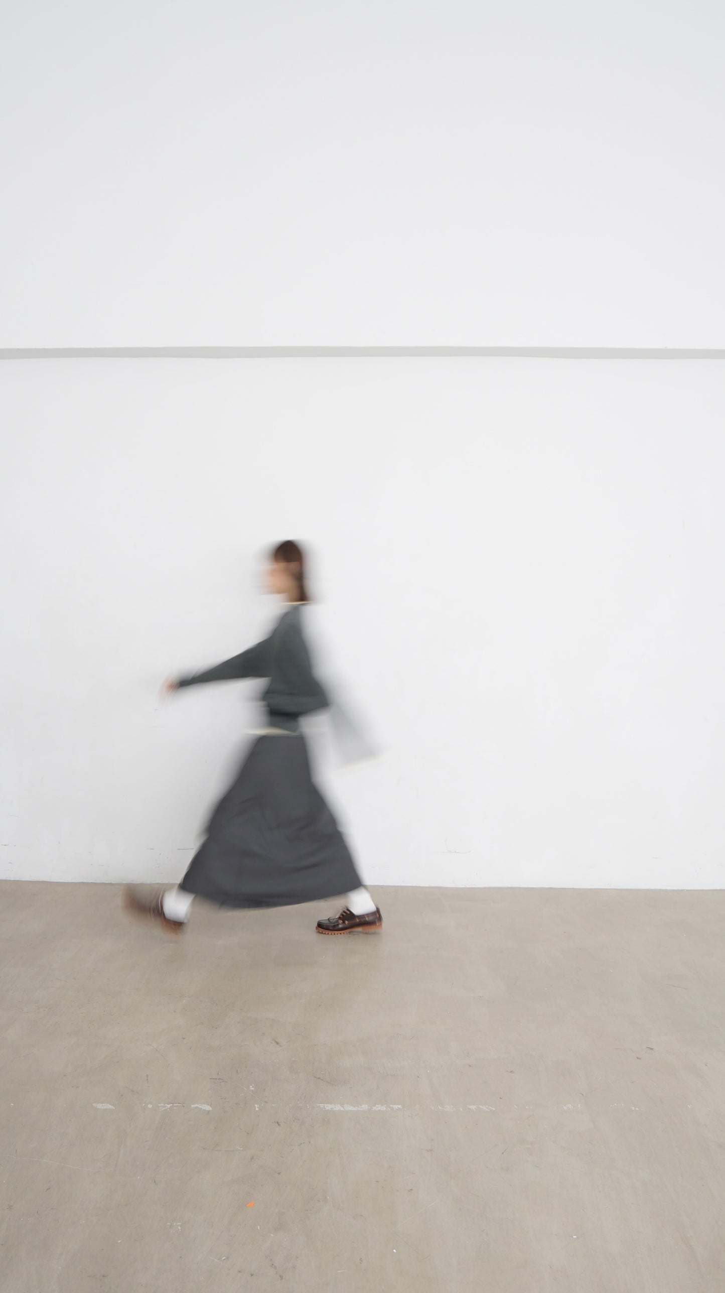 structured skirt-pants in charcoal (pre-order)