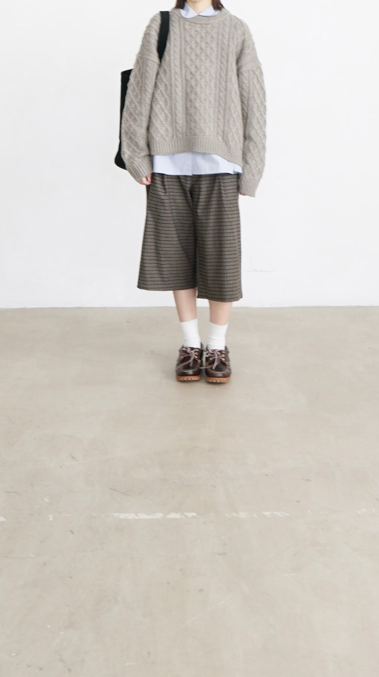 argyle texture sweater in grey (pre-order)