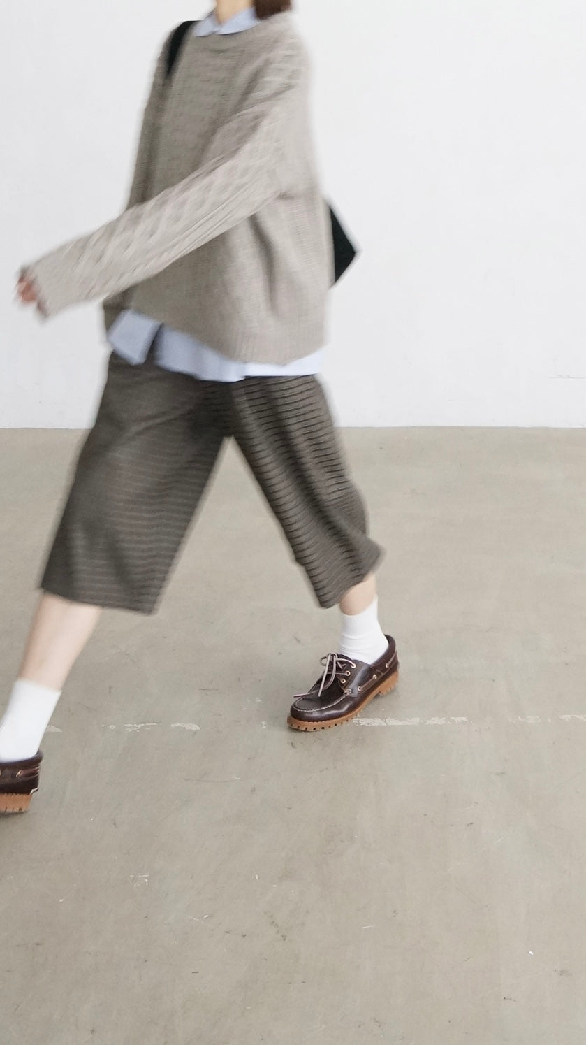 argyle texture sweater in grey (pre-order)