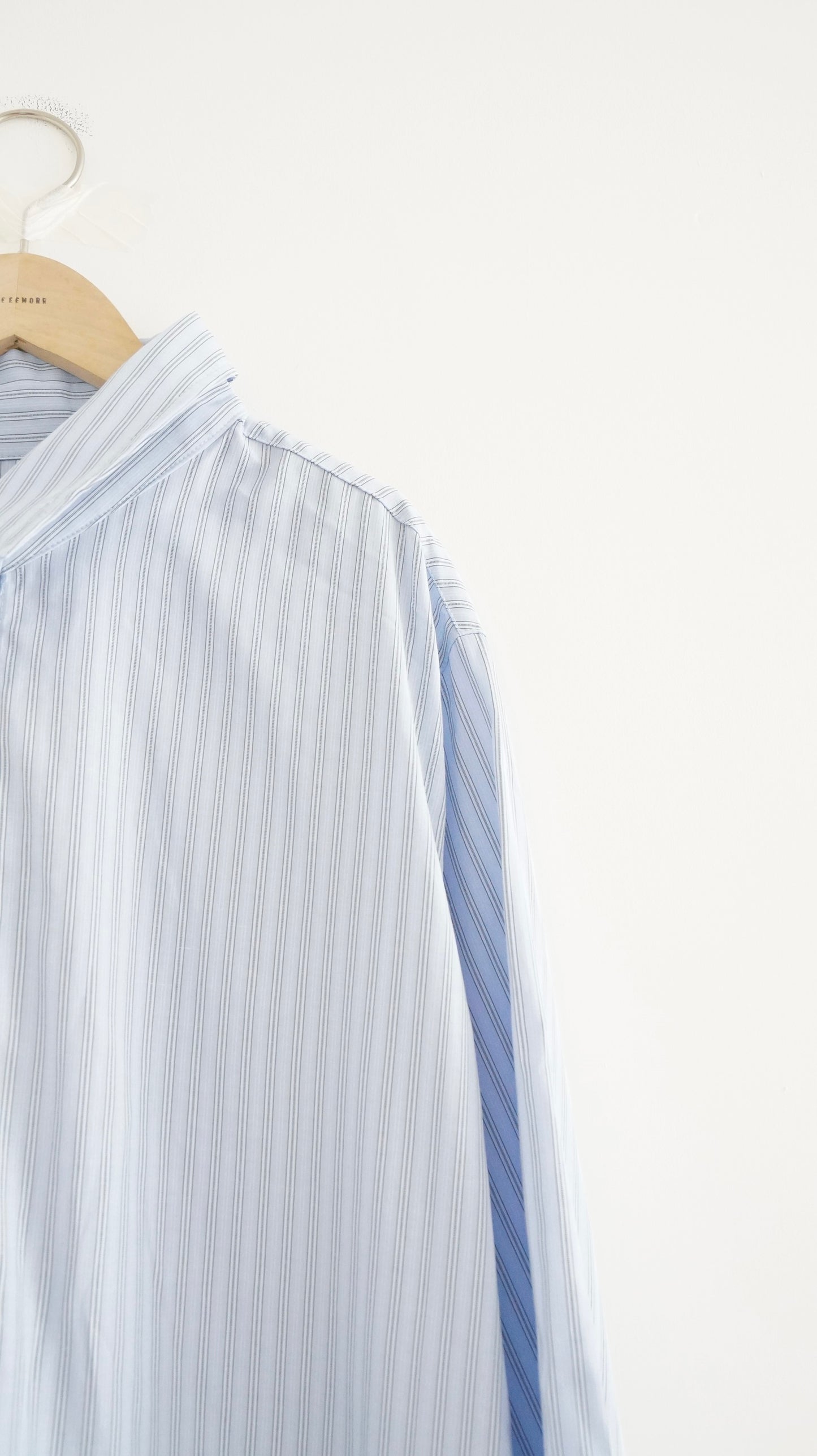 striped shirt dress-top in baby-blue (pre-order)