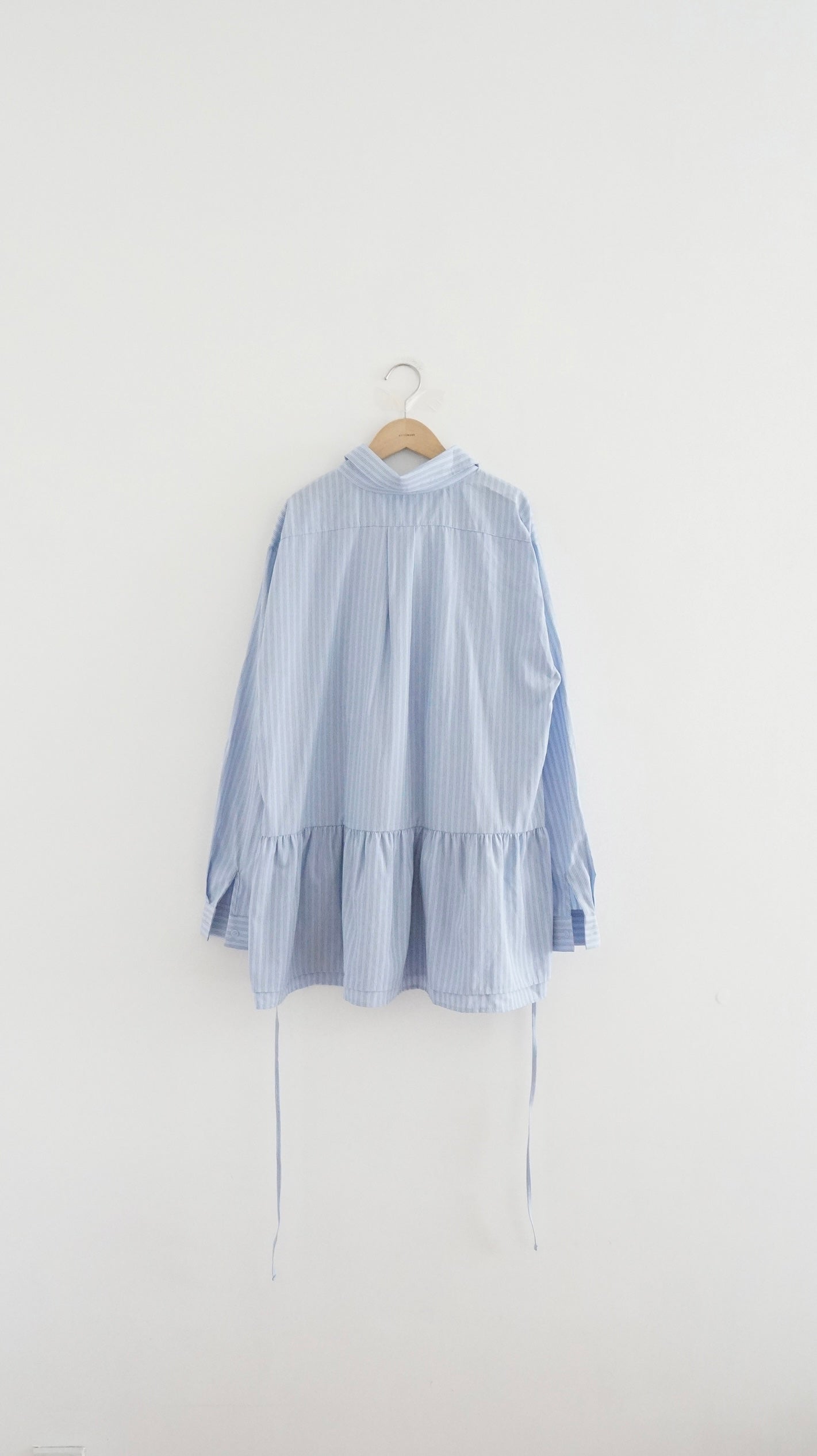 striped shirt dress-top in baby-blue (pre-order)