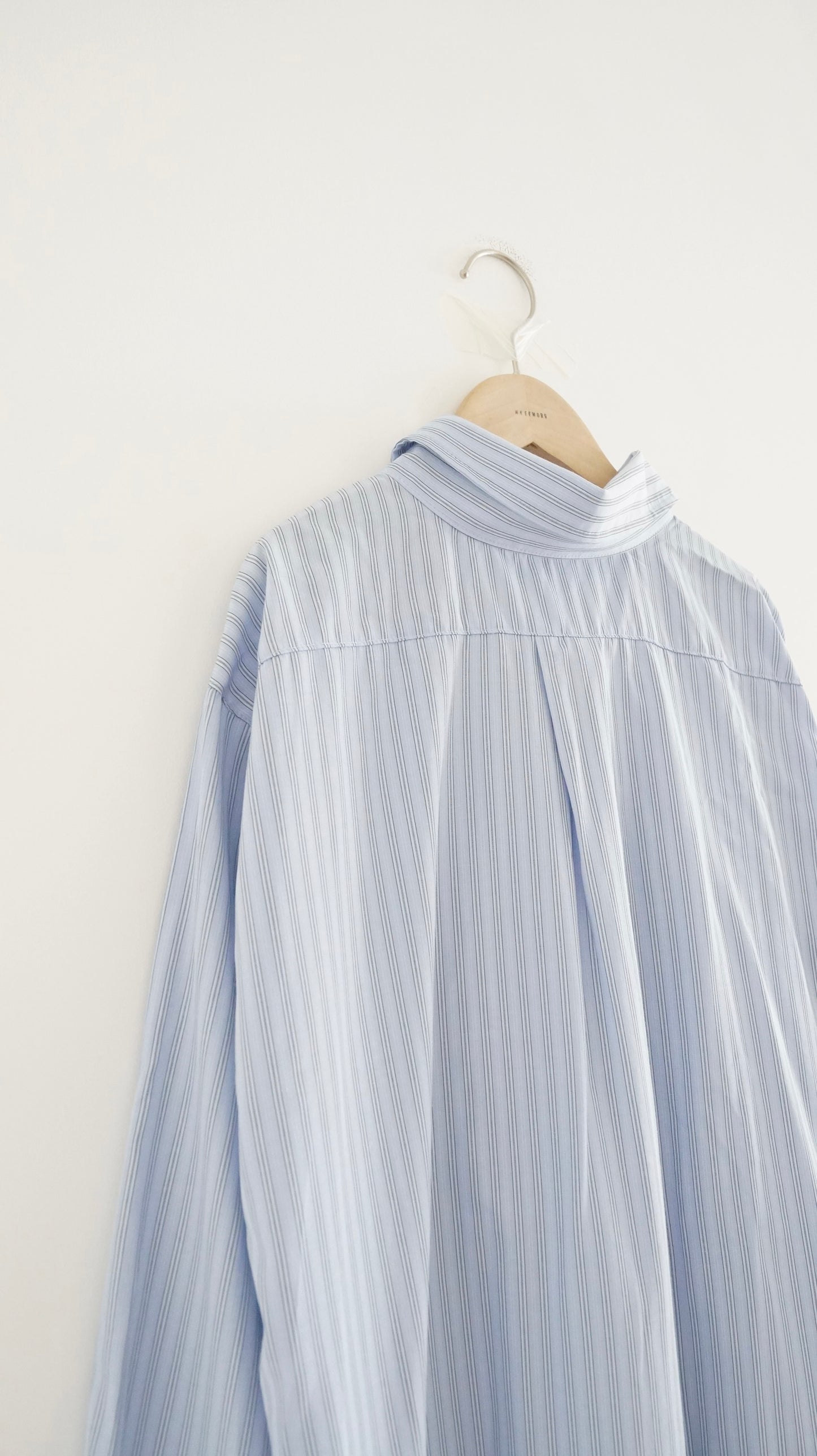 striped shirt dress-top in baby-blue (pre-order)
