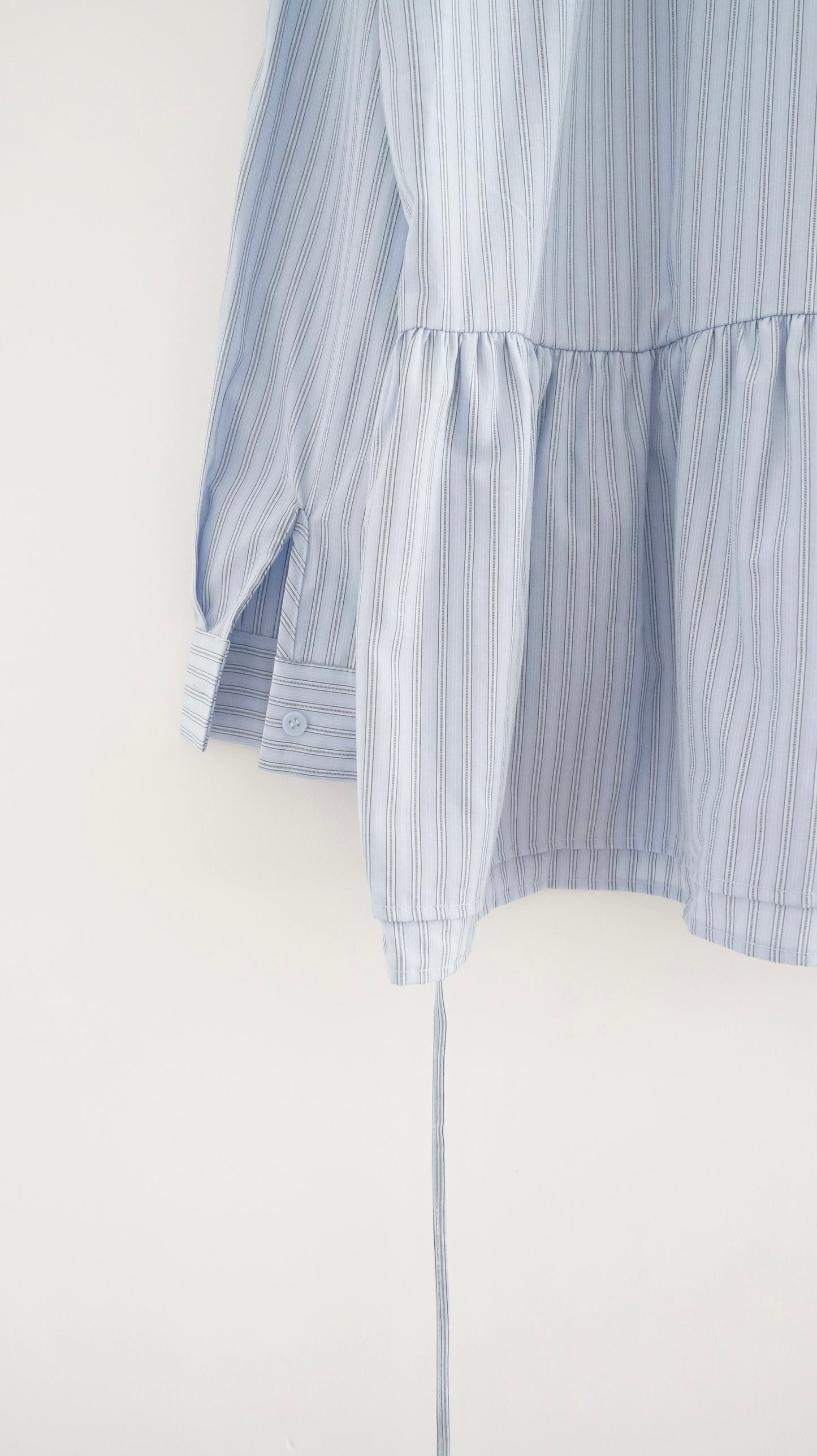 striped shirt dress-top in baby-blue (pre-order)