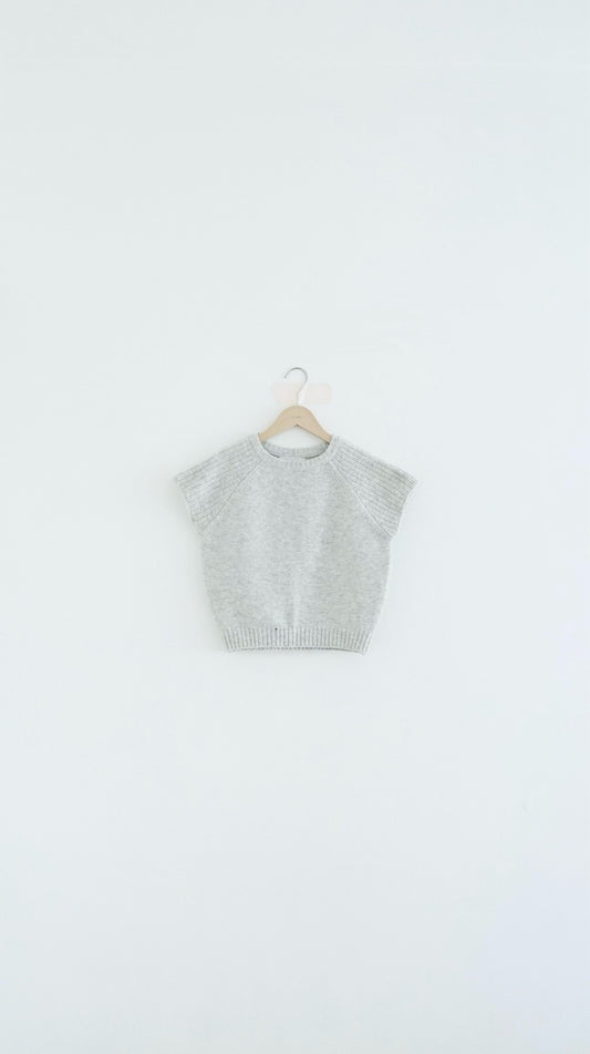 The lyra knit top in light grey (pre-order)