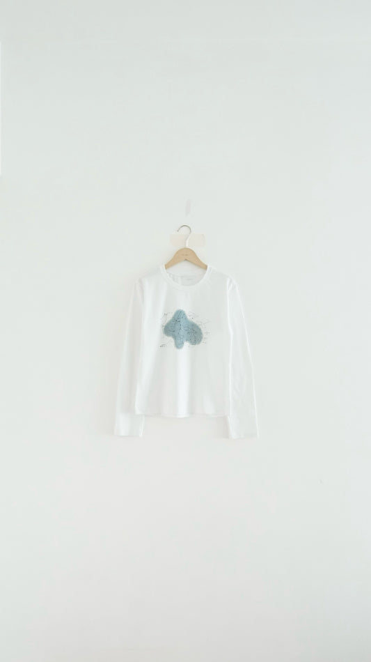 the orion print tee in white (pre-order)