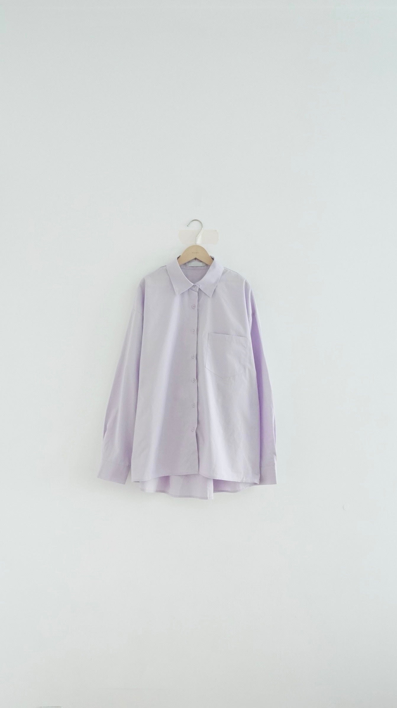skye oversized shirt jacket in light purple