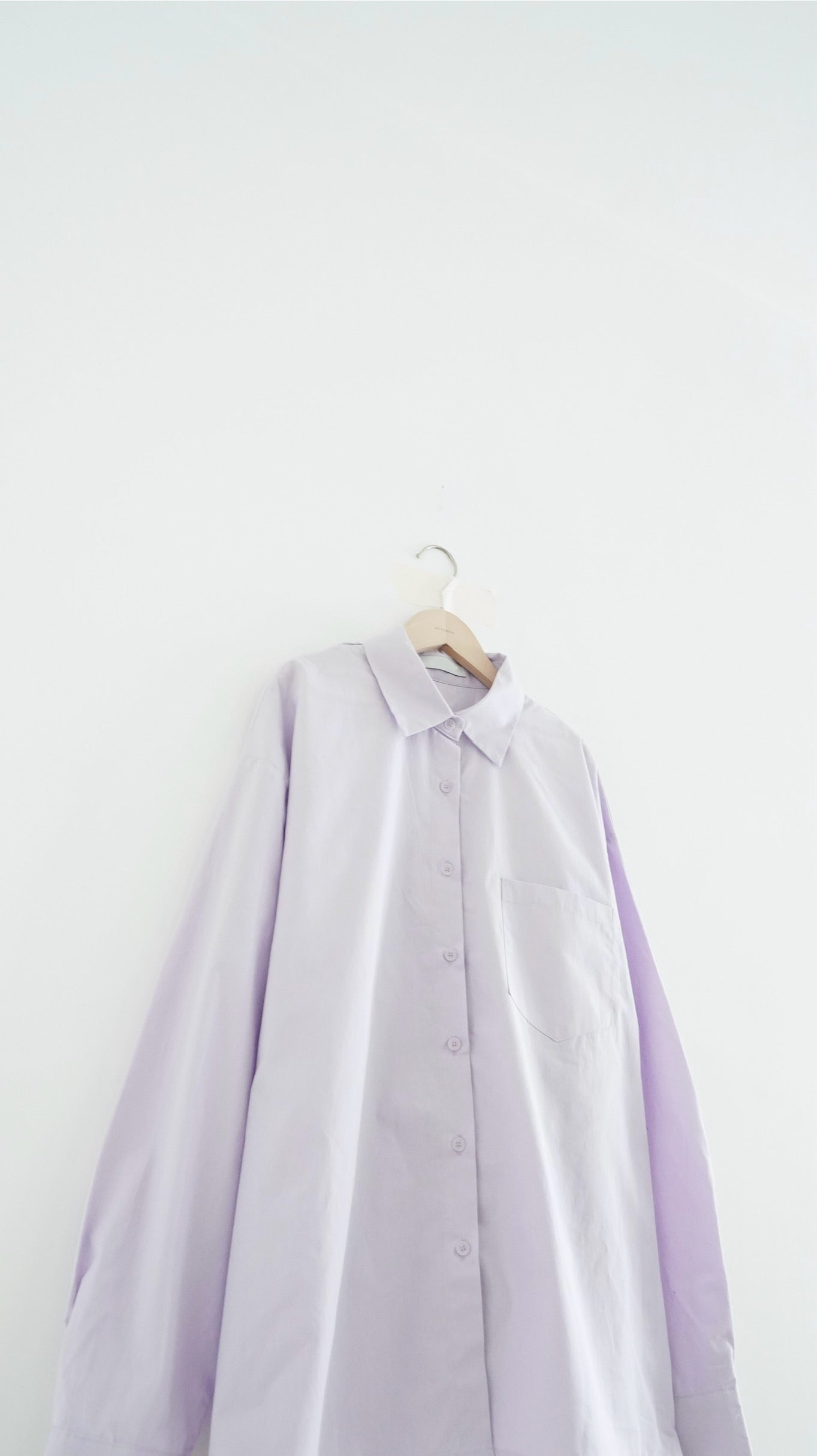 skye oversized shirt jacket in light purple
