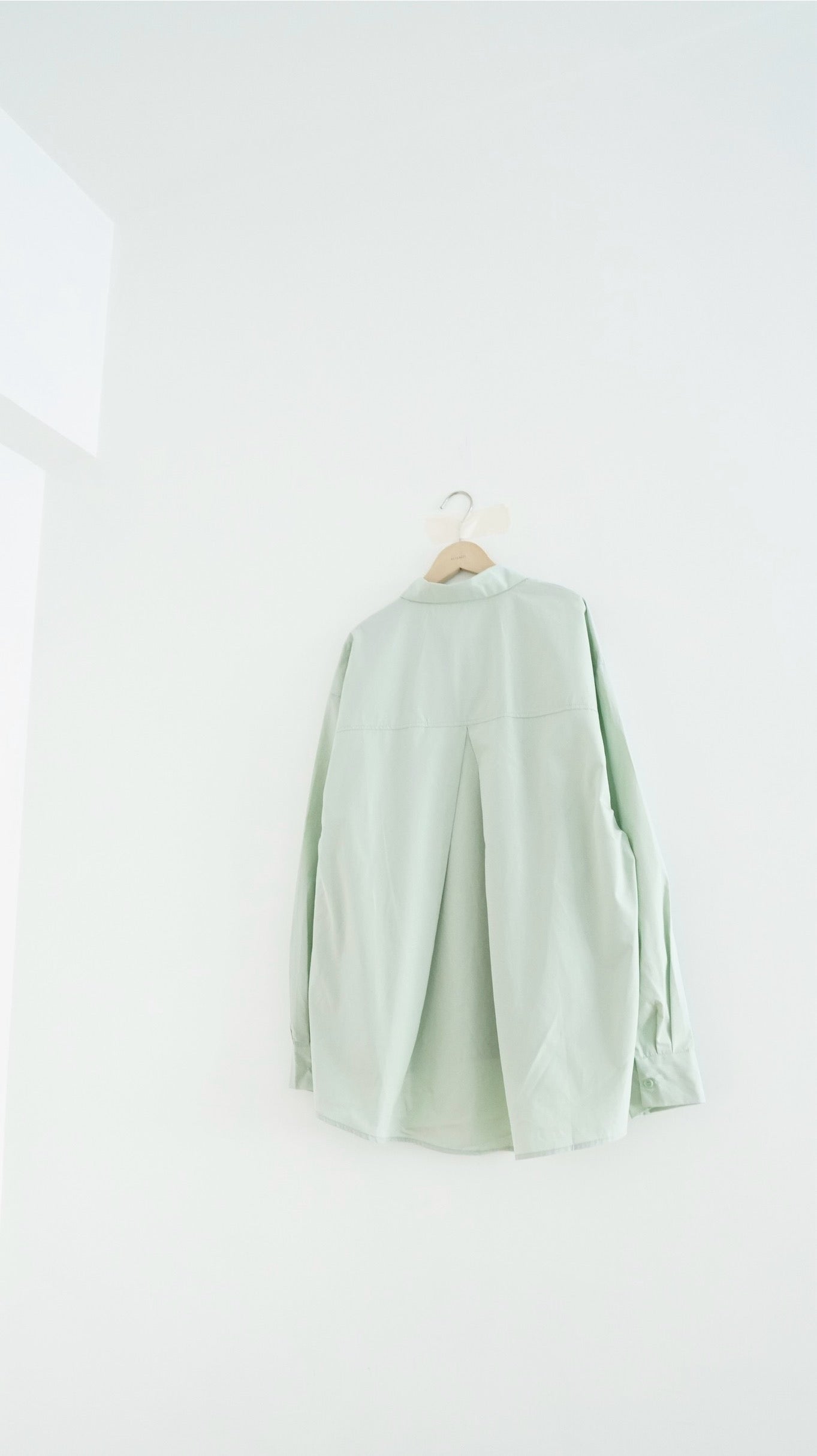 skye oversized shirt jacket in mint (pre-order)