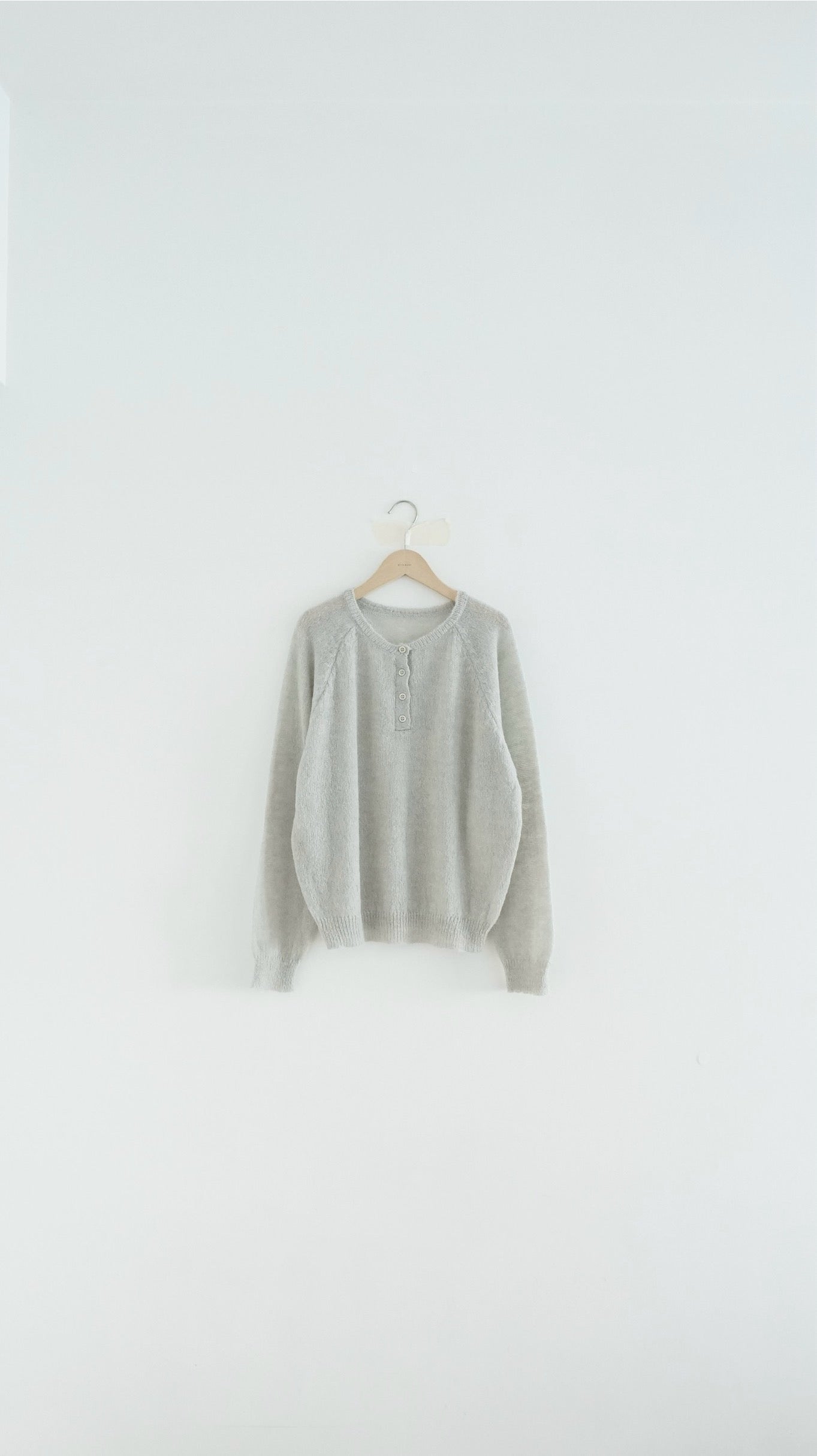 nico sheer knit sweater in grey (pre-order)