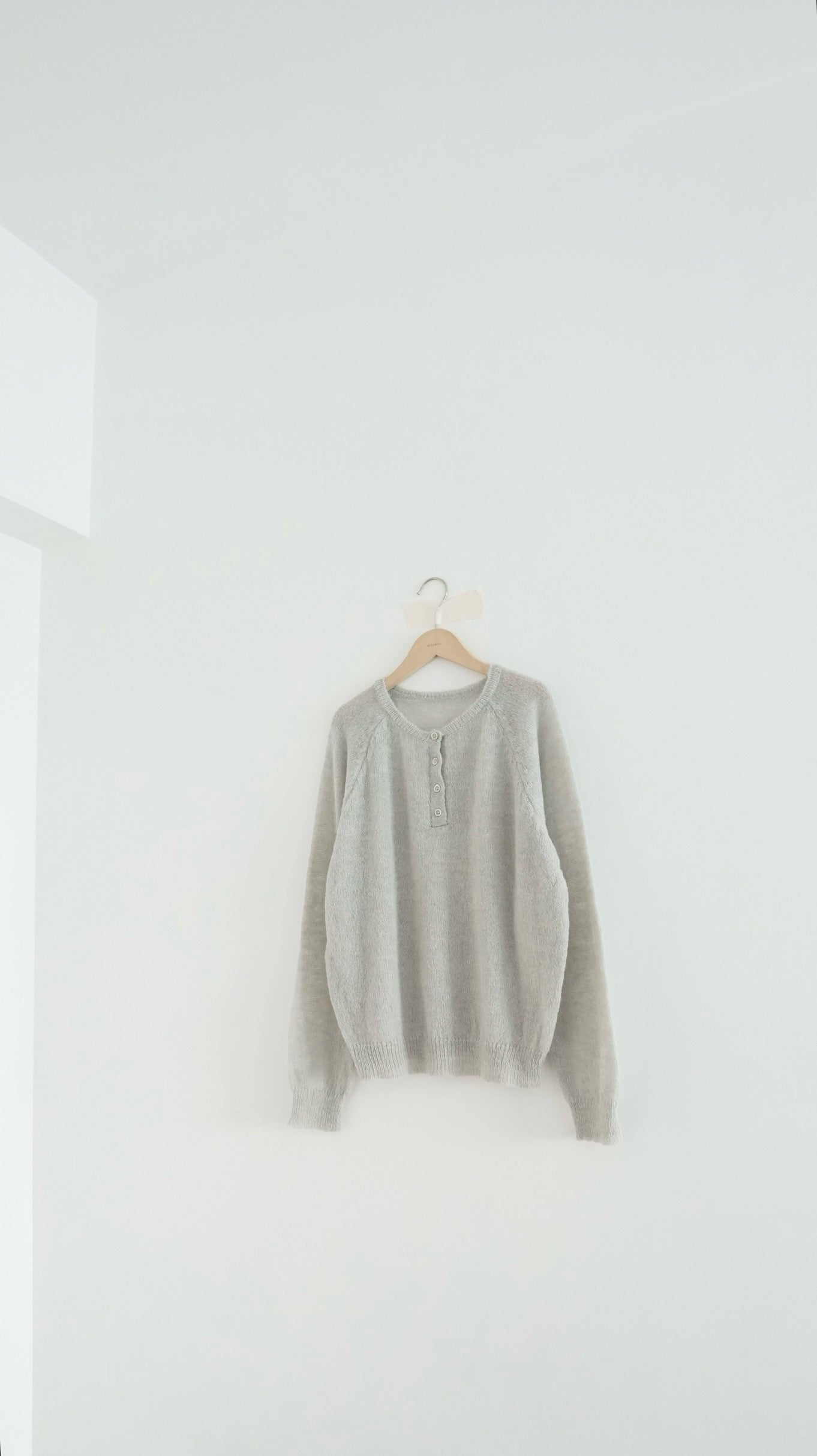 nico sheer knit sweater in grey (pre-order)