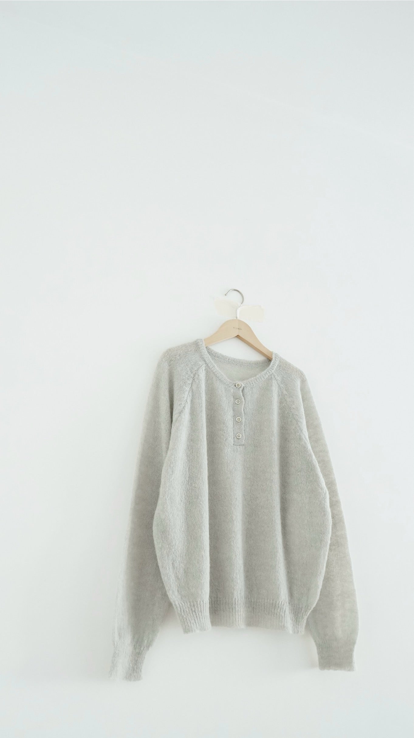nico sheer knit sweater in grey (pre-order)