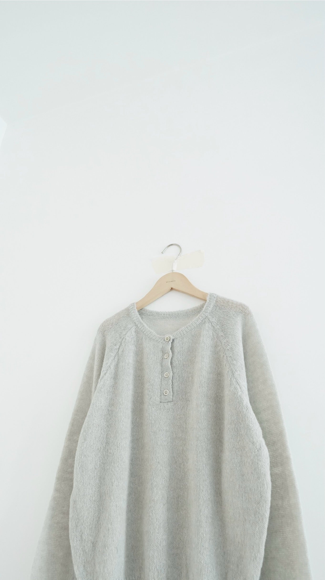 nico sheer knit sweater in grey (pre-order)