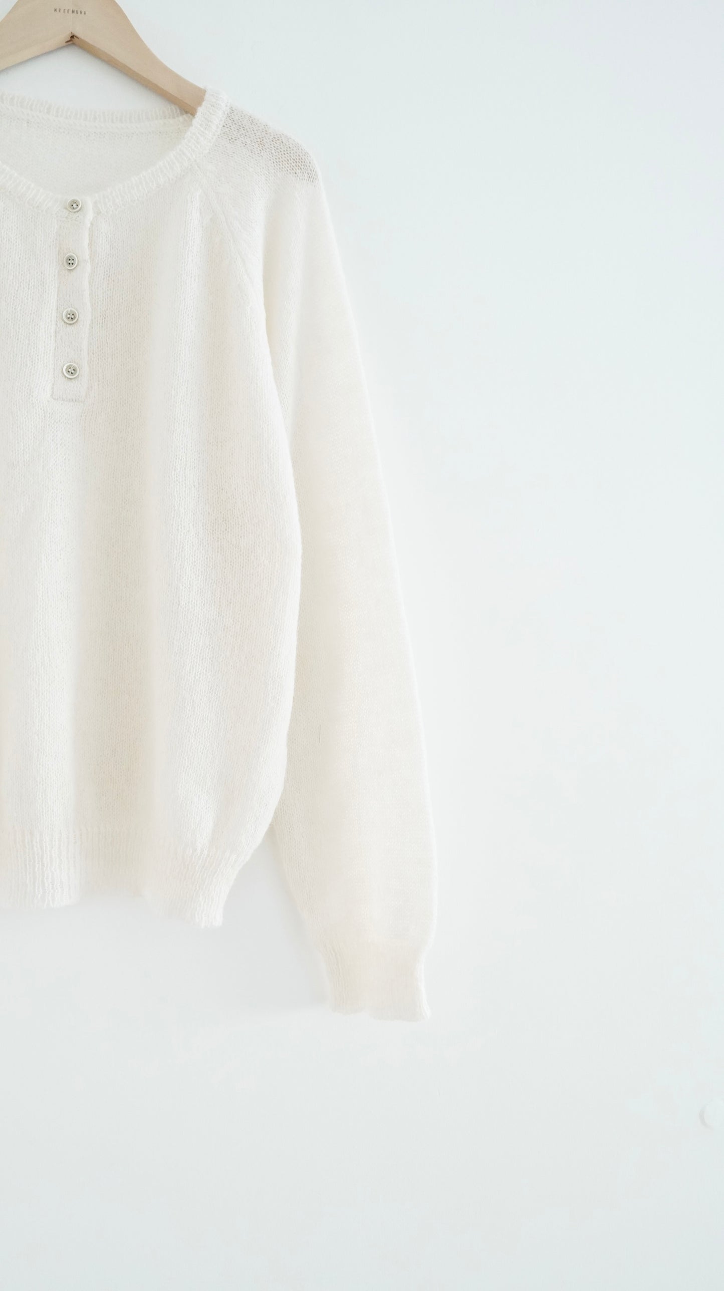 nico sheer knit sweater in ivory
