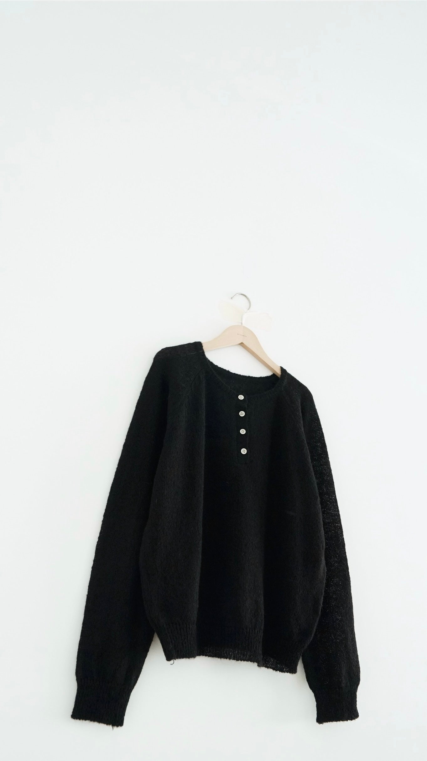 nico sheer knit sweater in black (pre-order)
